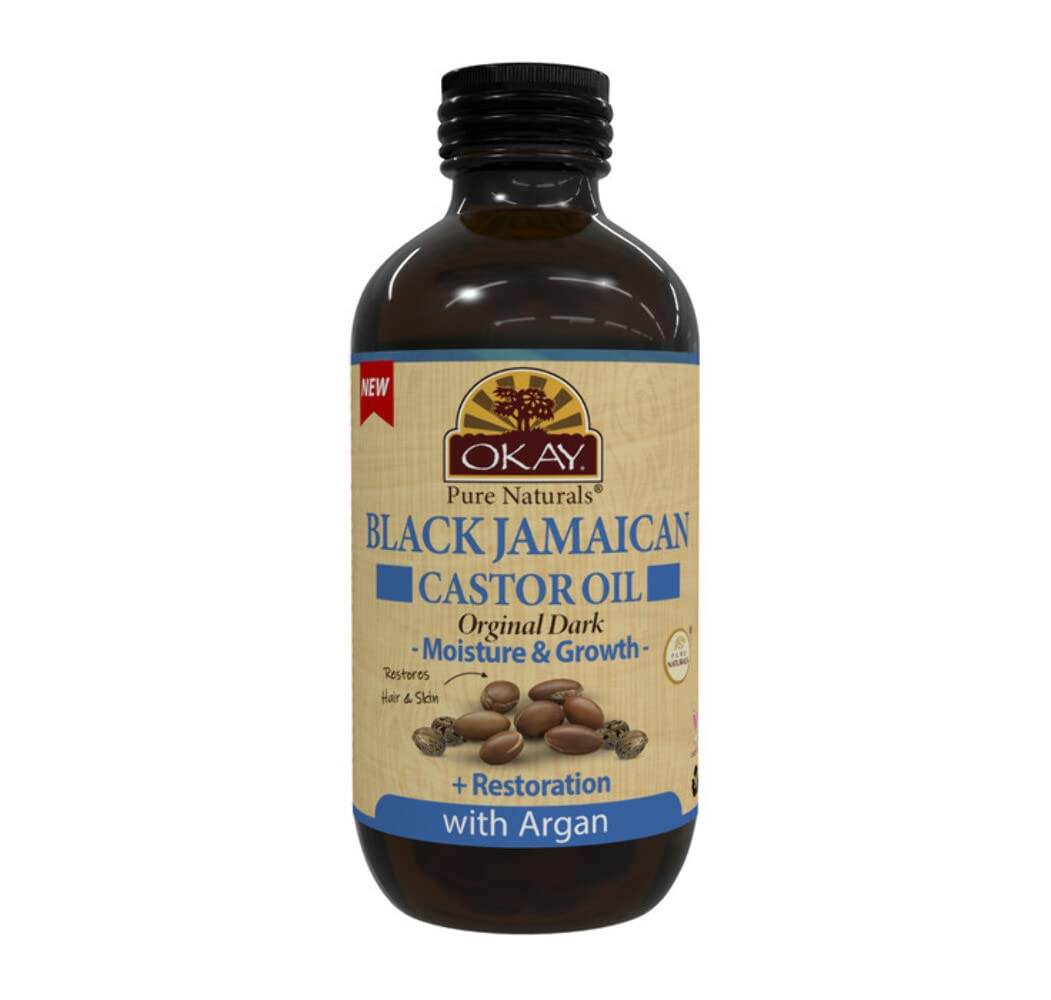 Jamaican Castor Oil Original Dark|Argan|Restores Hair&Skin|Helps Naturally Grow Strong Healthy Hair,Enhances Elasticity,Stimulates Hair Follicles| Silicone,Paraben Free|Made in USA 4 oz, OKAY--BJODAR4 - Concordia Style Boutique