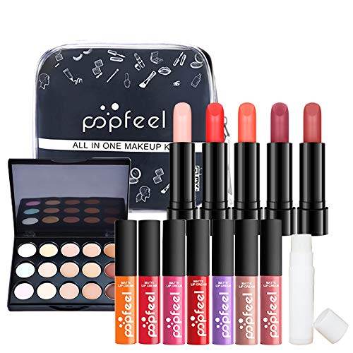 All-in-One Holiday Gift Makeup Set Cosmetic Essential Starter Bundle Include Eyeshadow Palette Lipstick Concealer Blush Mascara Foundation Face Powder - Makeup Kit for Women Full Kit - Concordia Style Boutique