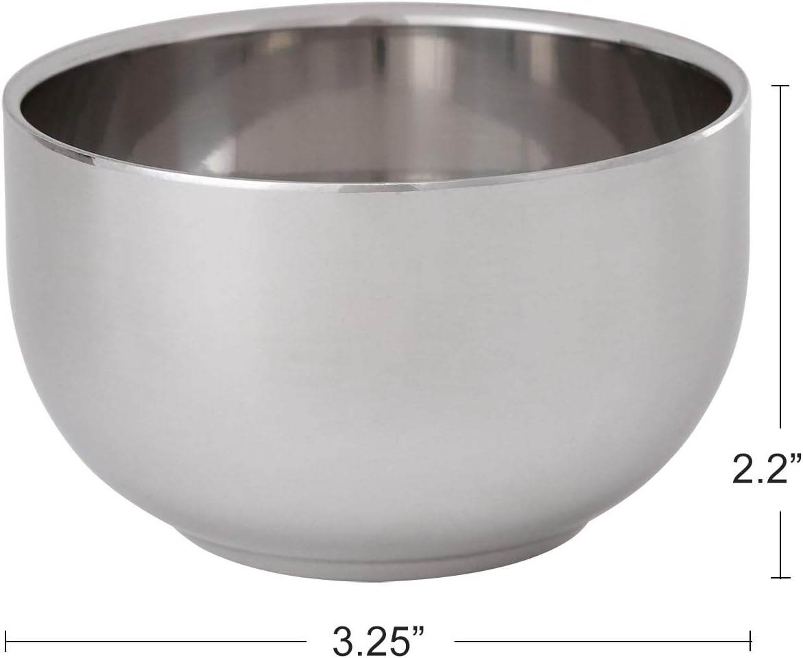 Men's Durable Shaving Soap Cup - Shining High Quality - Double Layer - Stainless Steel - Heat Insulation - Smooth Shaving Mug Bowl - Concordia Style Boutique