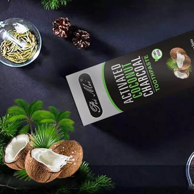 Activated Coconut Charcoal Toothpaste Teeth Whitening Toothpaste, Vegan, Triclosan Free, Peroxide Free, SLS Free, Mint, 4 Ounce (1 Pack) - Concordia Style Boutique