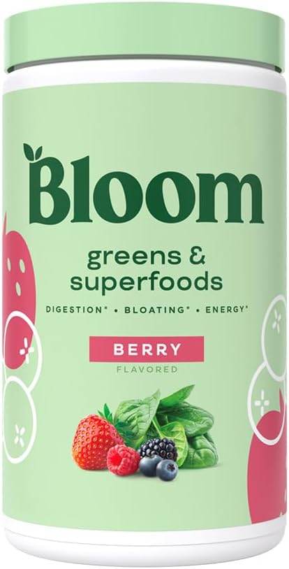 Bloom Nutrition Super Greens Powder Smoothie & Juice Mix - Probiotics for Digestive Health & Bloating Relief for Women, Digestive Enzymes with Superfoods Spirulina & Chlorella for Gut Health (Mango) - Concordia Style Boutique