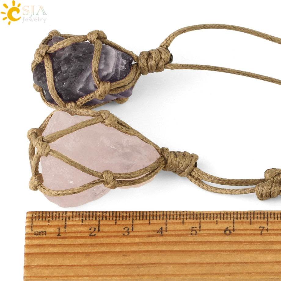 Natural Stone Rope Wrap Necklace - Concordia Style Boutique
