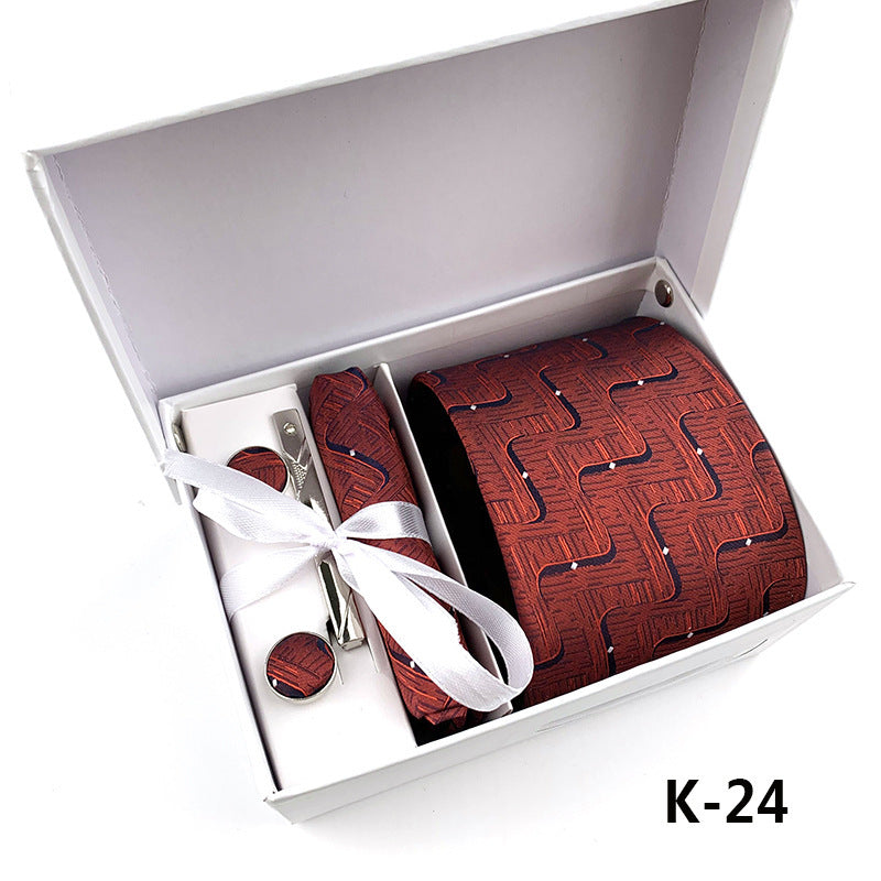 Factory Men's Tie Spot Gift Box 6 Pieces Set Team Necktie Business Formal Wear Tie