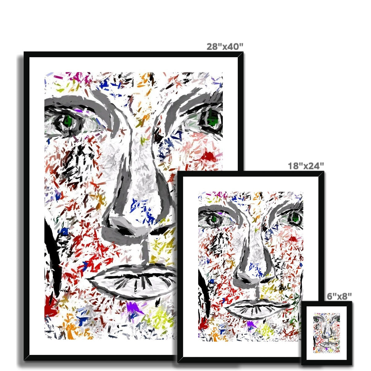 Woman in Color - Framed & Mounted Print