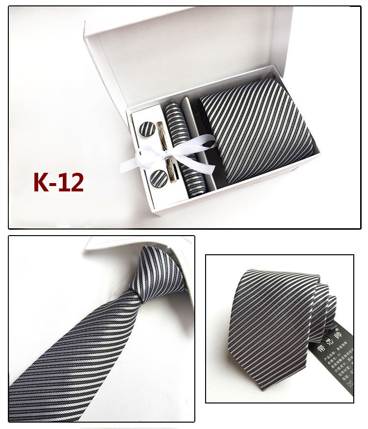 Factory Men's Tie Spot Gift Box 6 Pieces Set Team Necktie Business Formal Wear Tie