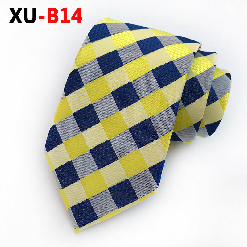 Tie Men's Polyester Jacquard Stripe Foreign Trade Supply Factory in Stock