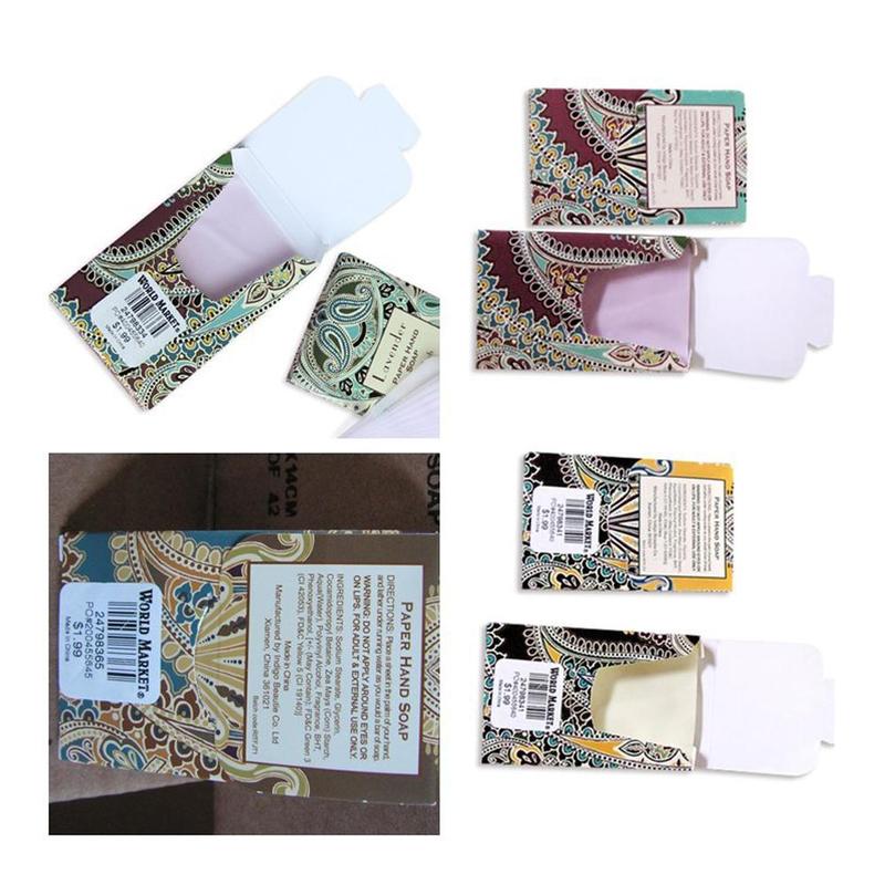 25pcs Travel Soap Paper Portable Outdoor Washing Hand Bath Clean Scented Slice Sheets Mini Paper Soap Random Disposable Soap - Concordia Style Boutique
