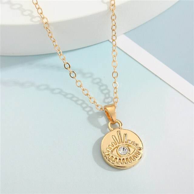 Crystal Turkish Evil Eye Necklace - Concordia Style Boutique