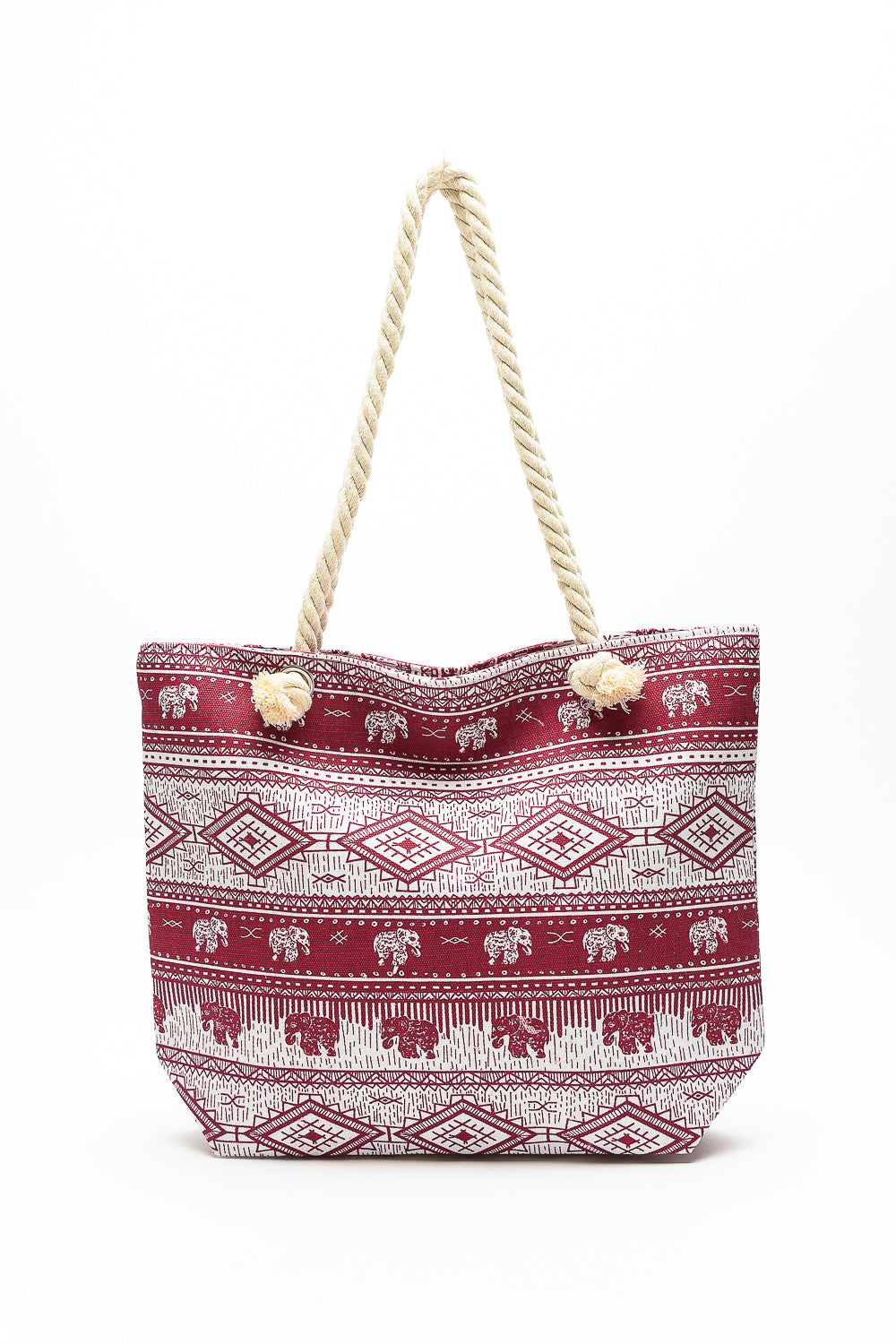 Justin Taylor Printed Tote with Rope Handles - Premium from Trendsi - Just $14.14! Shop now at Concordia Style Boutique