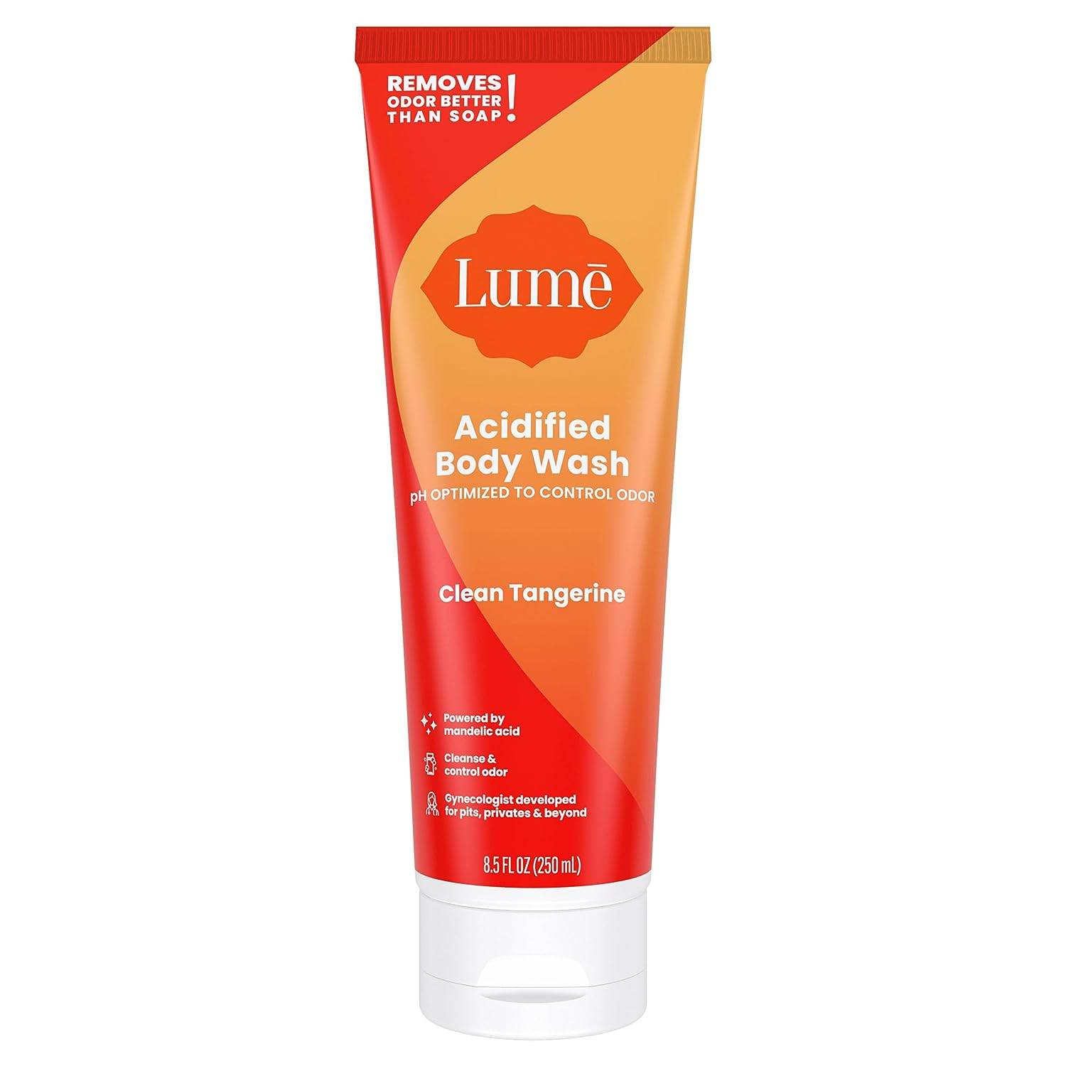 Lume Acidified Body Wash - 24 Hour Odor Control - Removes Odor Better than Soap - Moisturizing Formula - SLS Free, Paraben Free - Safe For Sensitive Skin - 8.5 ounce (Unscented) - Concordia Style Boutique