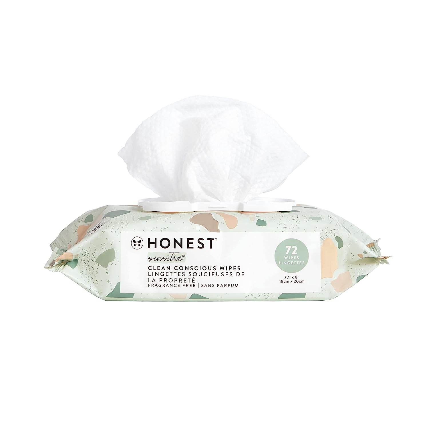 The Honest Company Clean Conscious Wipes | 99% Water, Compostable, Plant-Based, Baby Wipes | Hypoallergenic, EWG Verified | Geo Mood, 288 Count - Concordia Style Boutique