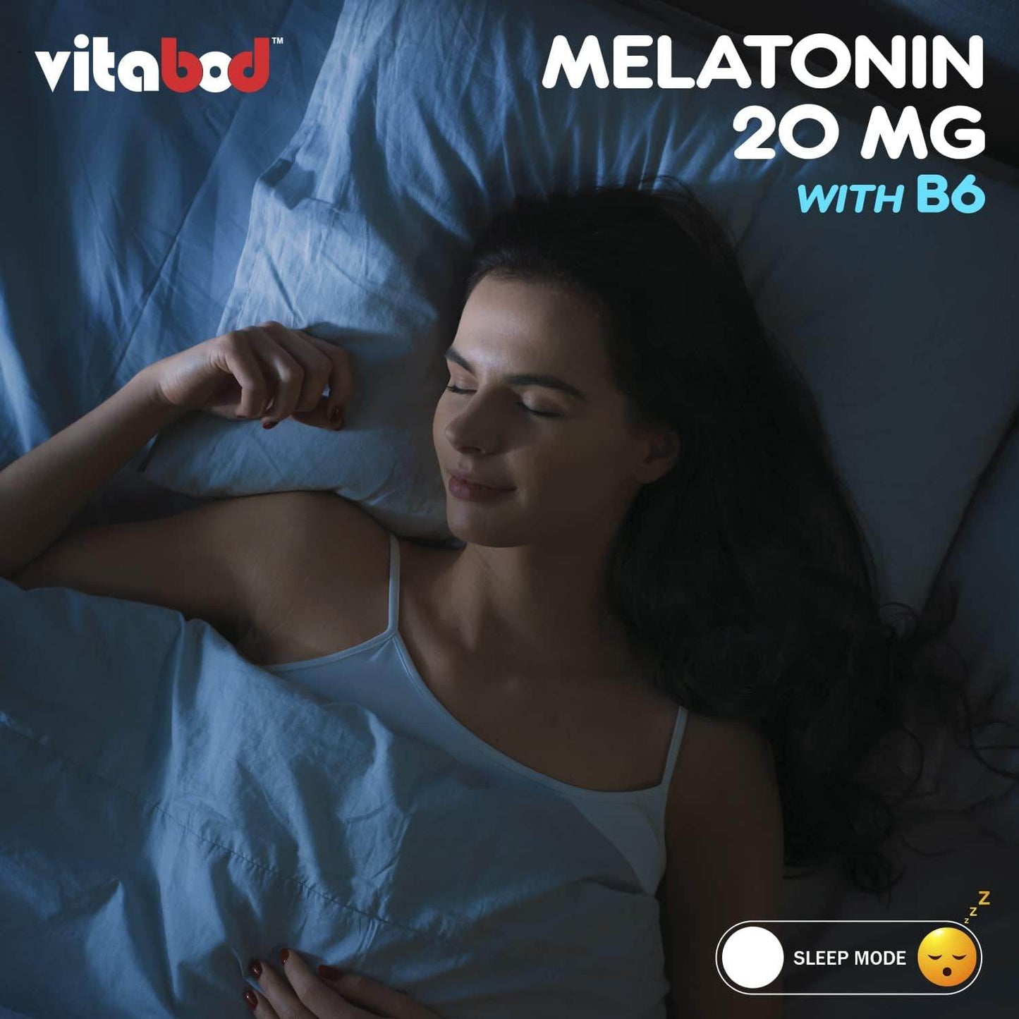 Vitabod Melatonin 20mg - 240 Fast Dissolve Tablets - Drug Free - Natural Berry Flavor - Vegetarian, Non-GMO, Gluten Free - Concordia Style Boutique