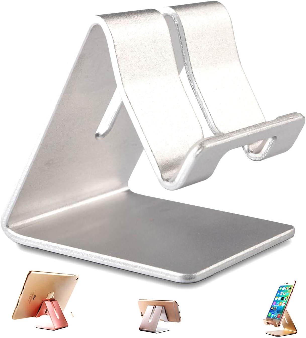 Phone Stand - Aluminum Solid Portable Desktop Holder. Dock Compatible with Phone 13/ 12/ 11 XR/ MAX XS/ Max XR, Kindle Tab (4-13 Inch) -Black - Concordia Style Boutique