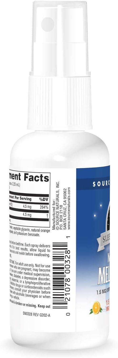 Melatonin Orange Flavored NutraSpray 1.5 mg - 2 Fluid oz - Concordia Style Boutique