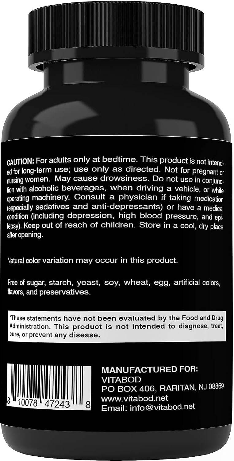 Vitabod Melatonin 20mg - 240 Fast Dissolve Tablets - Drug Free - Natural Berry Flavor - Vegetarian, Non-GMO, Gluten Free - Concordia Style Boutique
