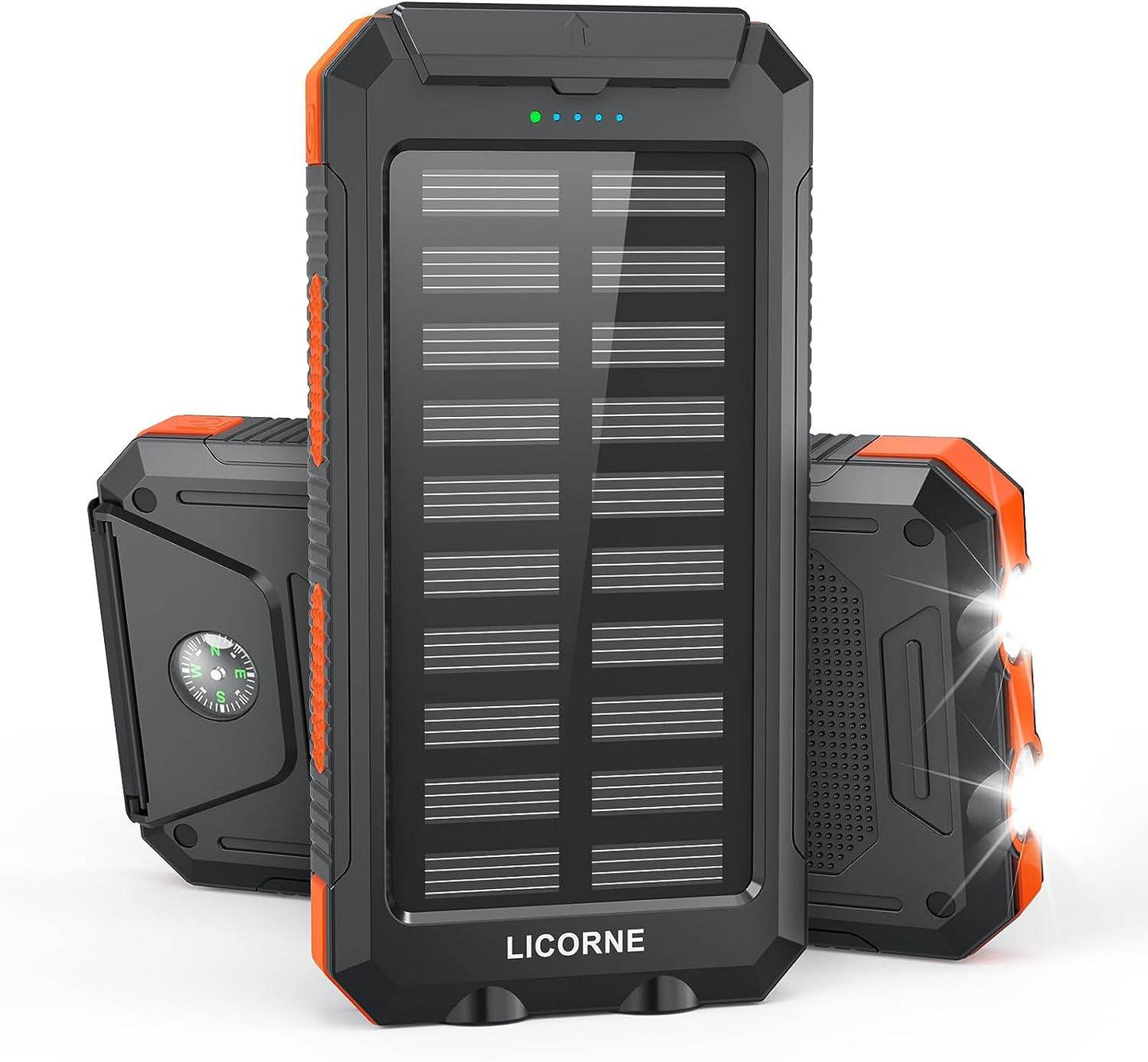 Solar Charger Power Bank Fast Charging - 30000mAh Portable Solar Phone Battery Panel Charger, QC3.0 Dual USB Port Battery Pack Charger for All Cell Phones & Electronic Devices (Orange) - Concordia Style Boutique