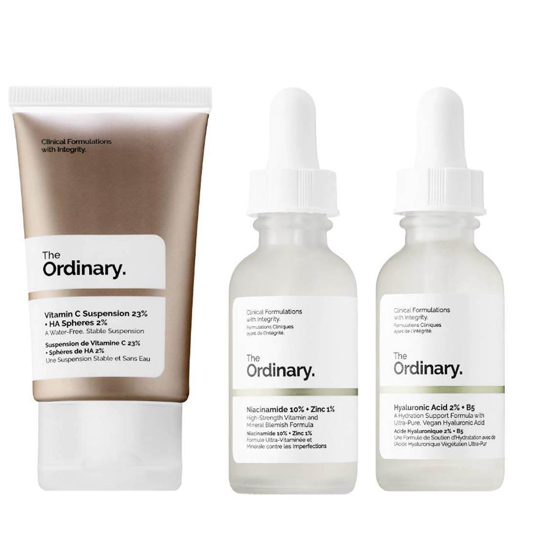 The Ordinary Facial Treatment Set! Includes Vitamin C Cream, Hyaluronic Acid Serum and Niacinamide Serum! Brightens, Hydrates And Reduces Skin Blemishes! Vegan, Paraben Free & Cruelty Free! - Concordia Style Boutique