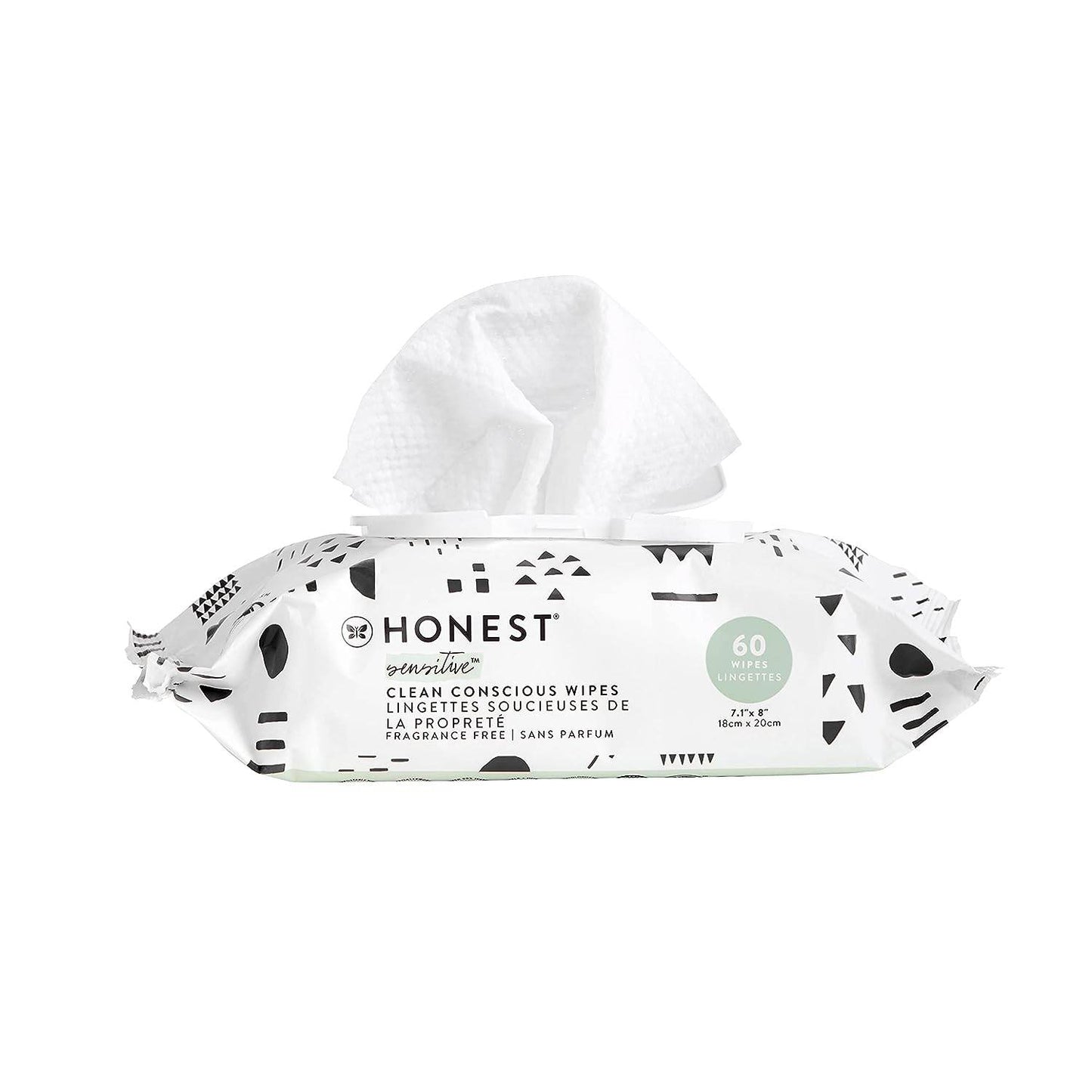 The Honest Company Clean Conscious Wipes | 99% Water, Compostable, Plant-Based, Baby Wipes | Hypoallergenic, EWG Verified | Geo Mood, 288 Count - Concordia Style Boutique