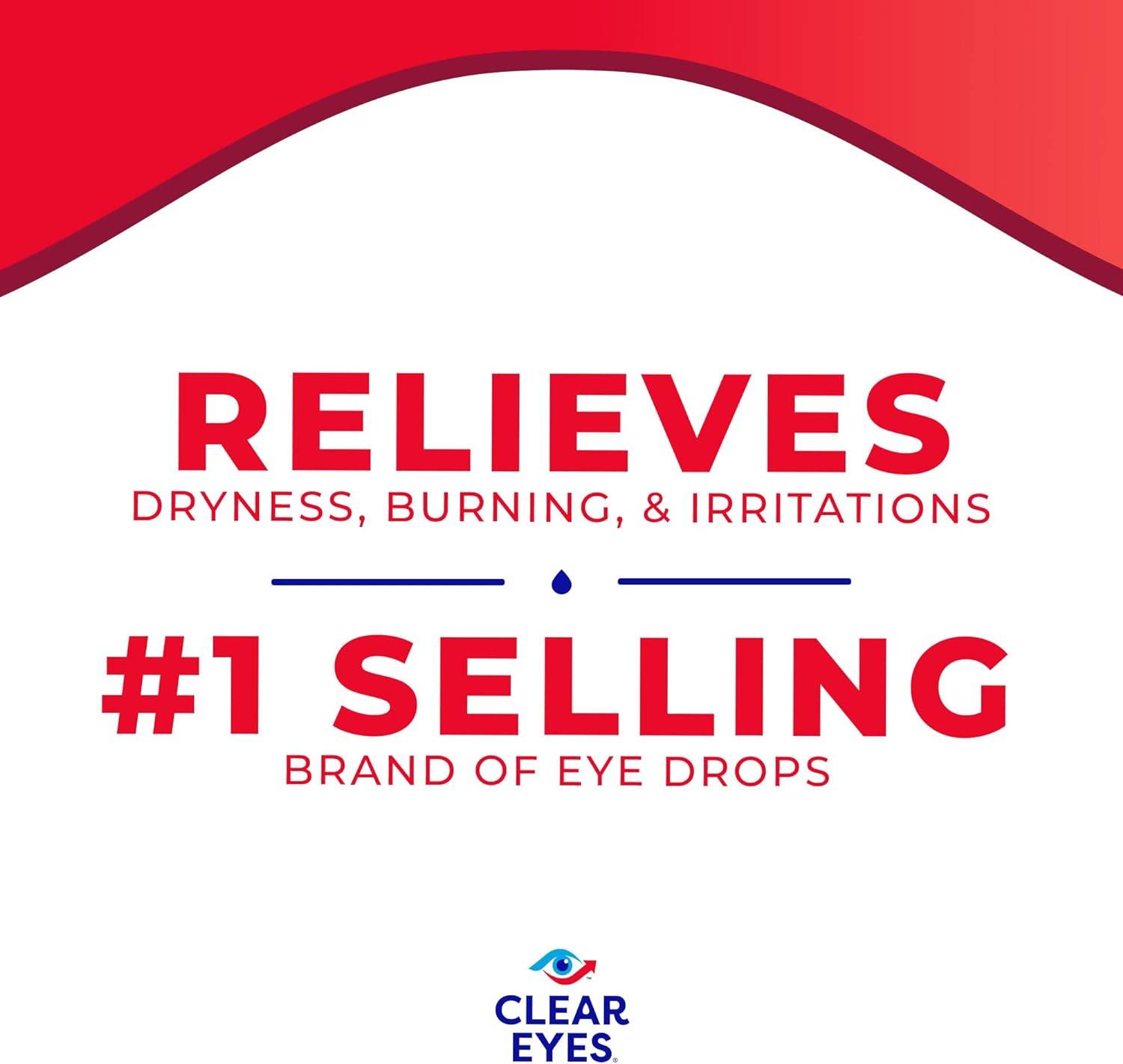 Clear Eyes Redness Eye Relief Eye Drops, Relieves Redness & Calms Irritation, 0.2 Fl Oz - Concordia Style Boutique
