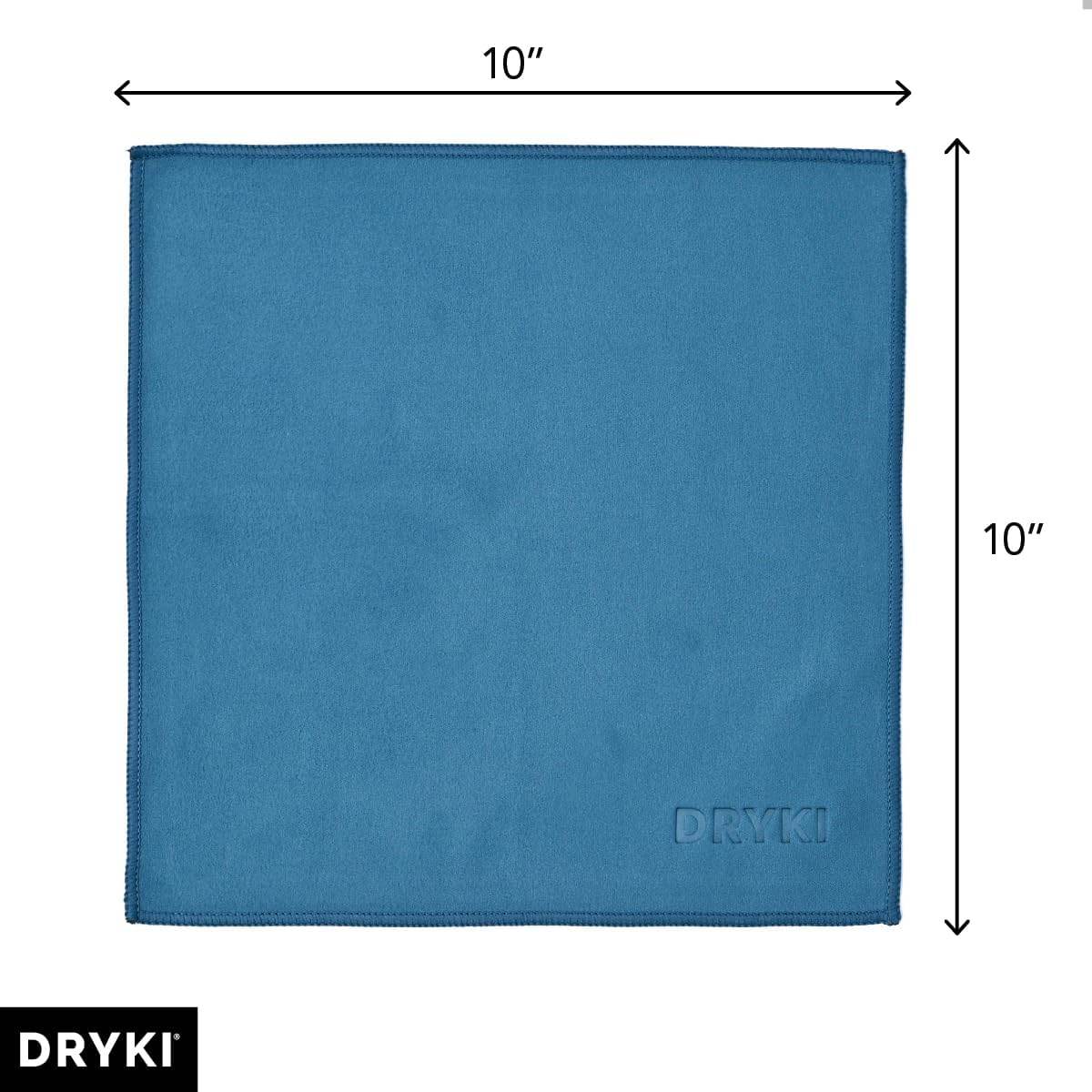 DRYKI - Sweat Absorbing Handkerchiefs - The Original Sport Microfiber Hankies for Wicking Sweat from Hands, Face, Body (Classic Black, 5 Pack) - Concordia Style Boutique