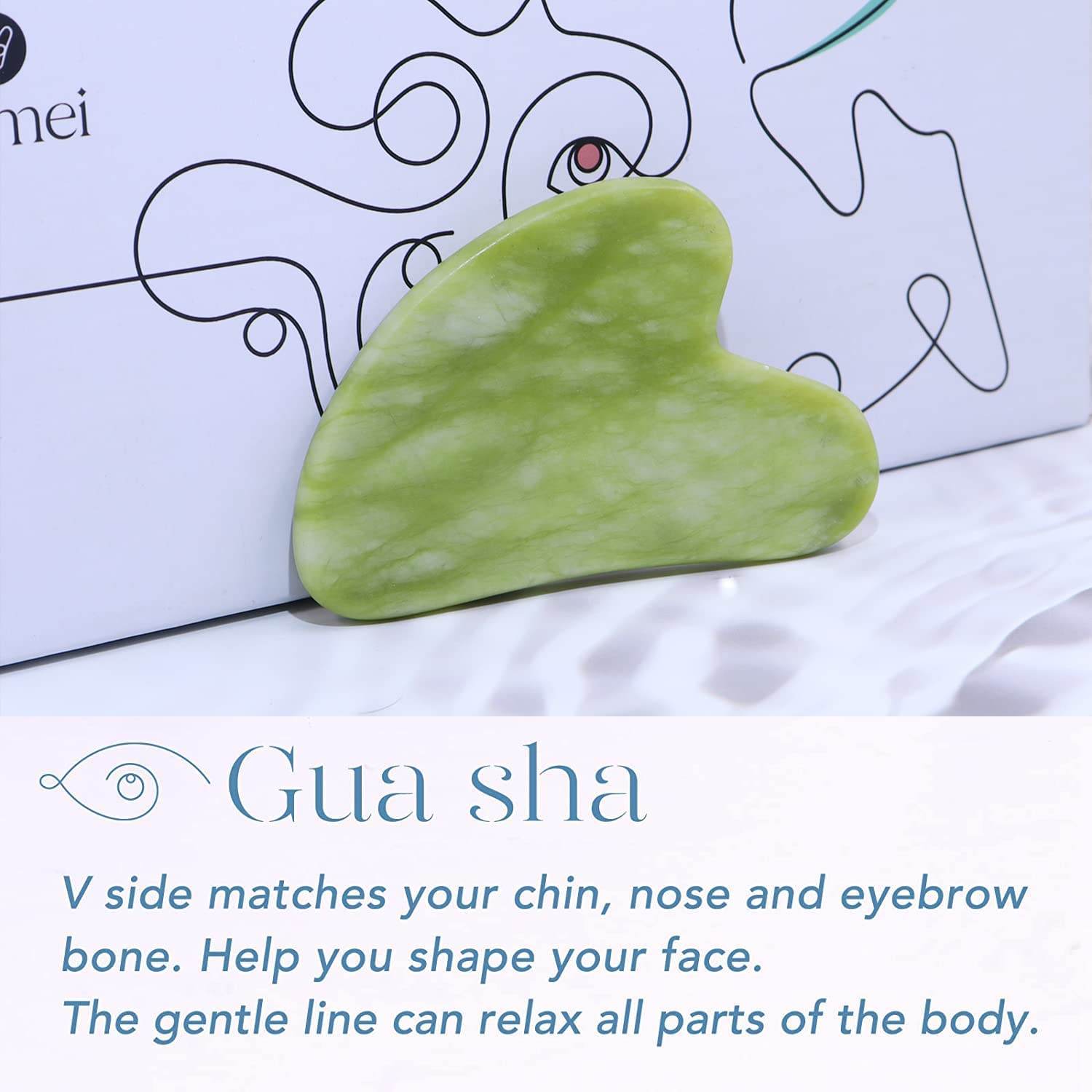 Ice Roller and Gua Sha Facial Tools, Skin Care Tools for Face Reduces Puffiness, Self Care Gift for Men Women - Green - Concordia Style Boutique