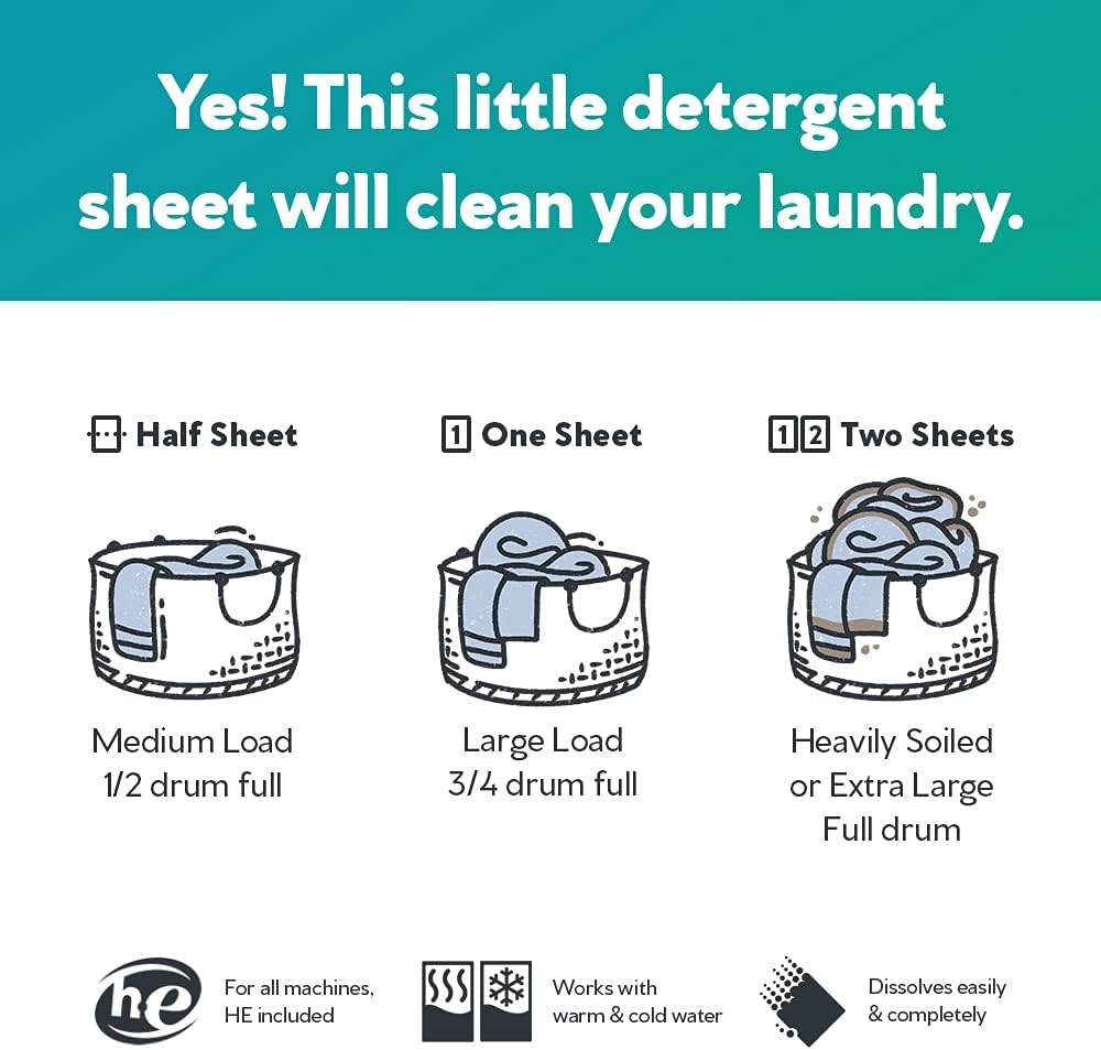 Earth Breeze Laundry Detergent Sheets - Fresh Scent - No Plastic Jug (60 Loads) 30 Sheets, Liquidless Technology… - Concordia Style Boutique