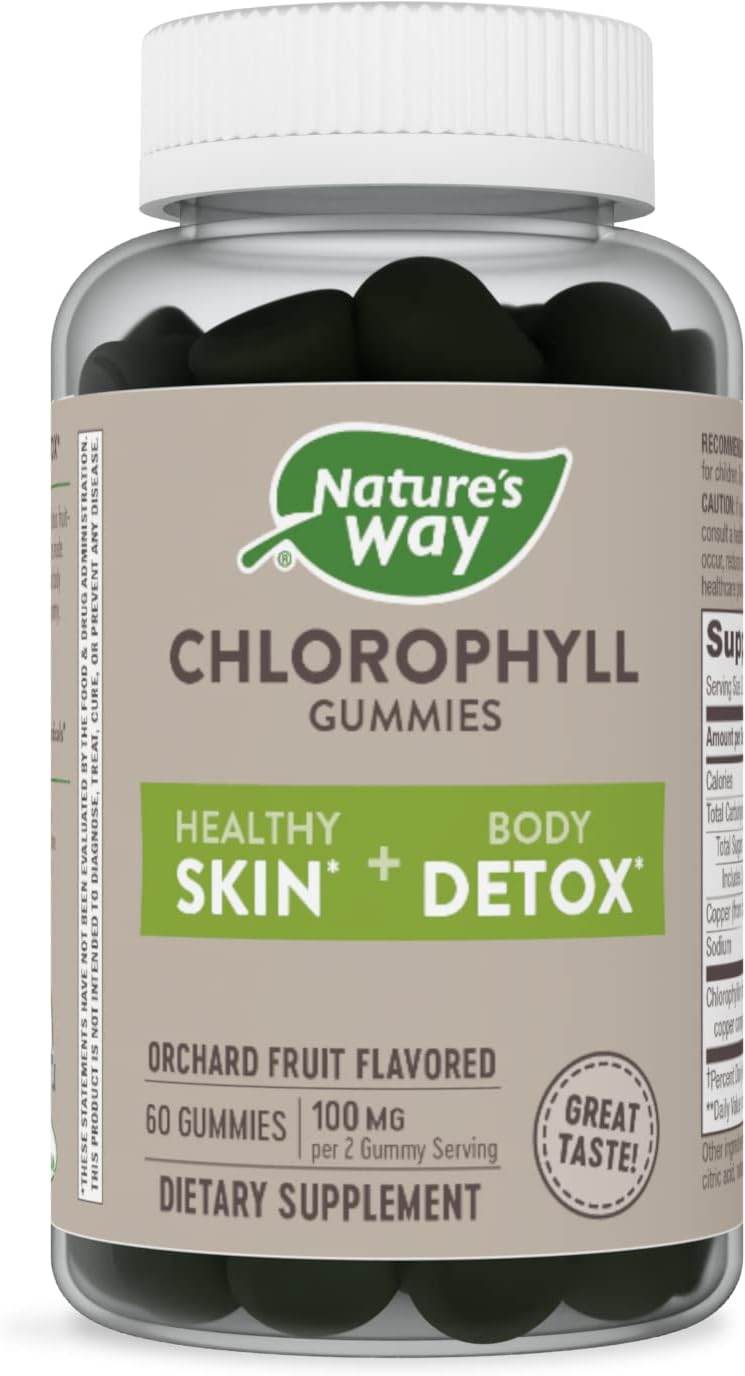 Chlorophyll Gummies, Internal Deodorant*, Supports Healthy Skin and Body Detox*, Orchard Fruit Flavored, 60 Gummies - Concordia Style Boutique