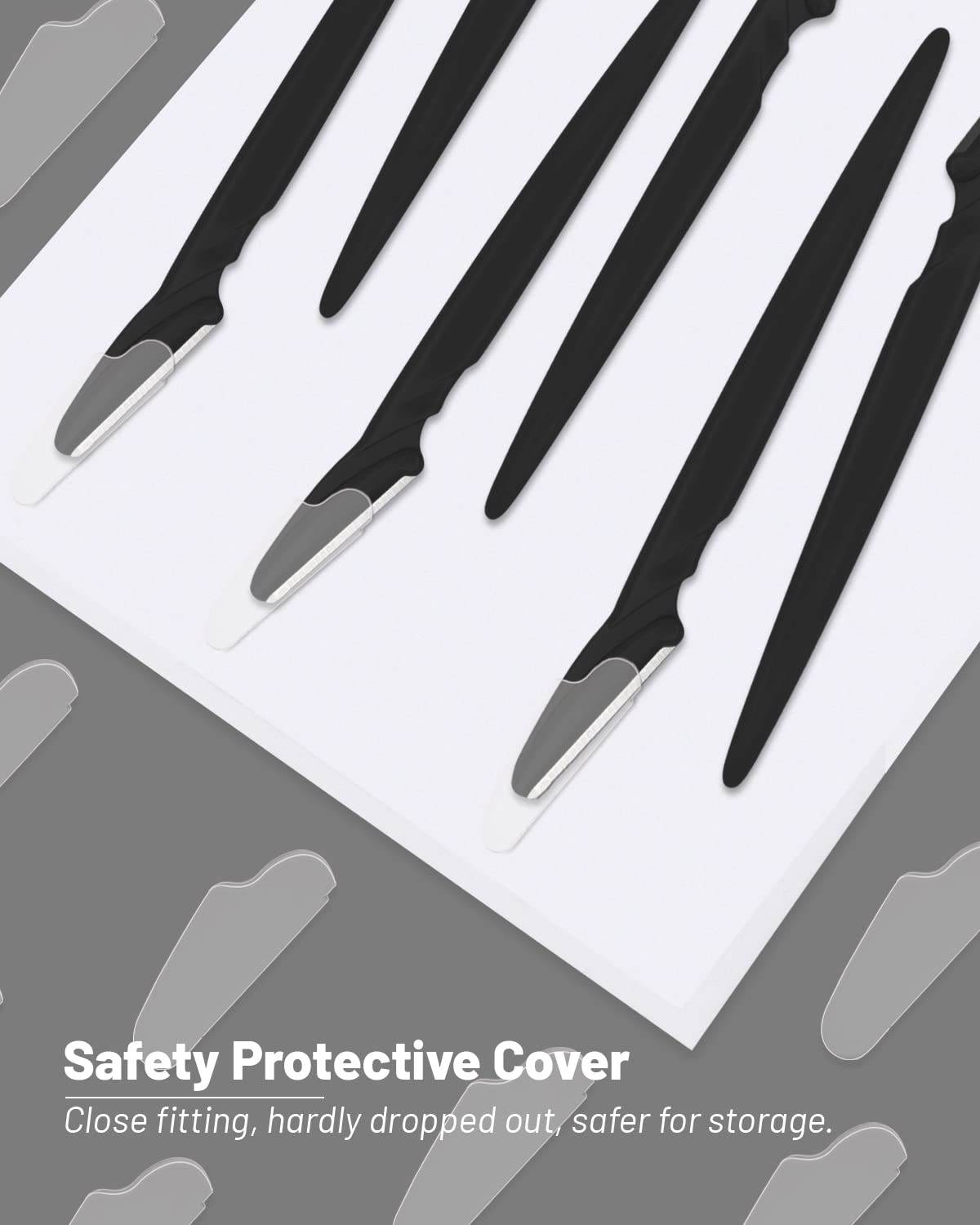 Eyebrow Razor for Women, 30 Pcs Dermaplane Razor for Women Face, Multipurpose Black Face Razors for Women and Men by MoHern - Concordia Style Boutique