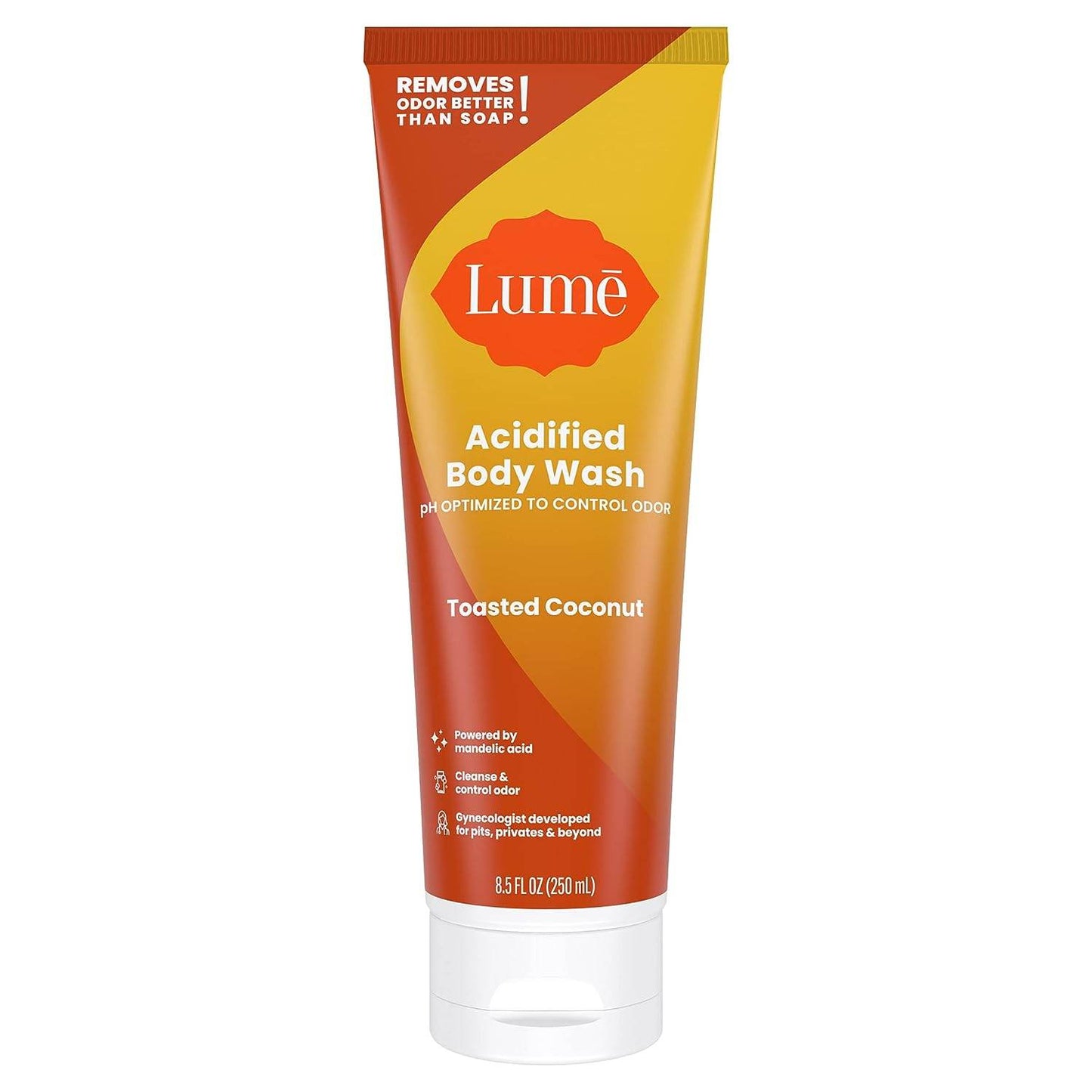 Lume Acidified Body Wash - 24 Hour Odor Control - Removes Odor Better than Soap - Moisturizing Formula - SLS Free, Paraben Free - Safe For Sensitive Skin - 8.5 ounce (Unscented) - Concordia Style Boutique