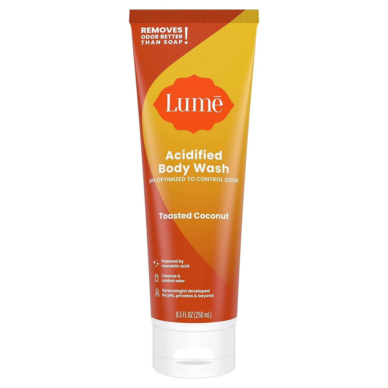 Lume Acidified Body Wash - 24 Hour Odor Control - Removes Odor Better than Soap - Moisturizing Formula - SLS Free, Paraben Free - Safe For Sensitive Skin - 8.5 ounce (Unscented) - Concordia Style Boutique