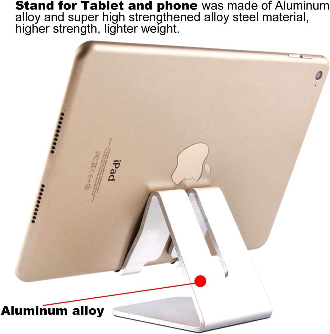 Phone Stand - Aluminum Solid Portable Desktop Holder. Dock Compatible with Phone 13/ 12/ 11 XR/ MAX XS/ Max XR, Kindle Tab (4-13 Inch) -Black - Concordia Style Boutique