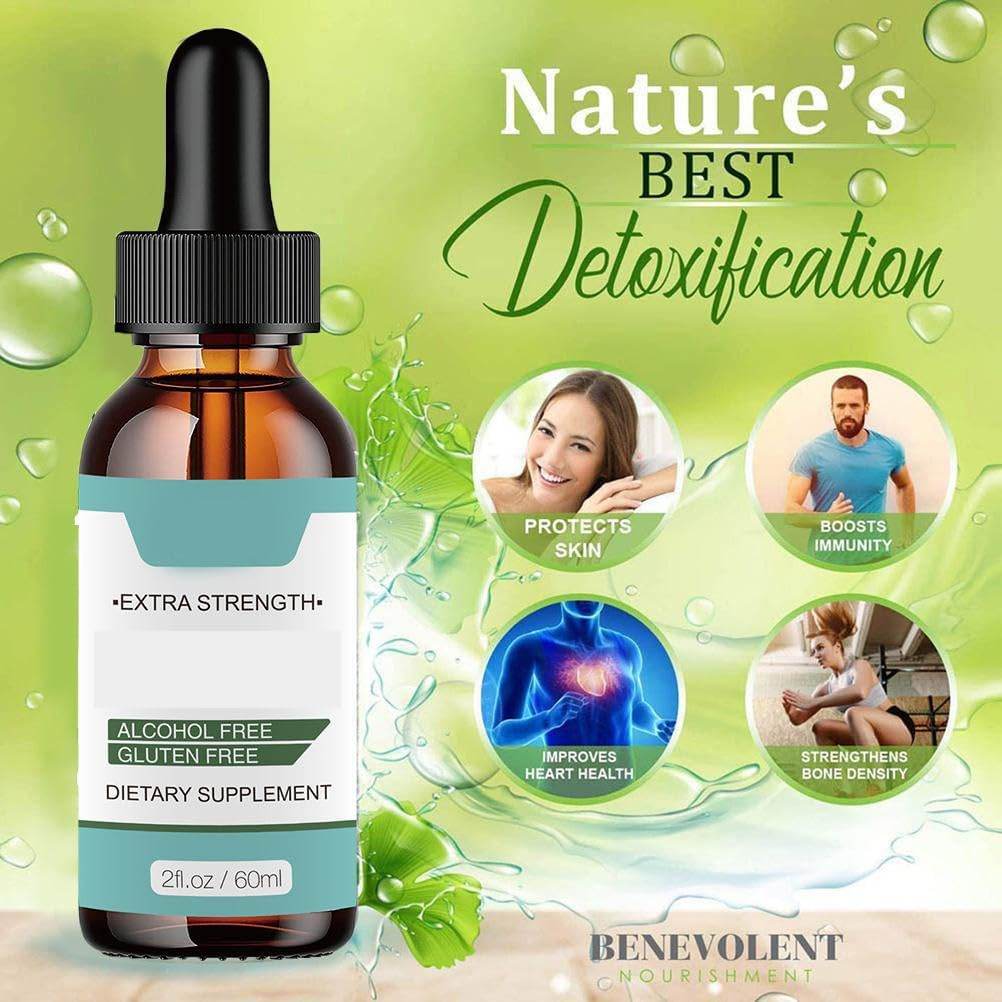 Liquid Chlorophyll Drops Water Soluble Concentrate for Immune System (60ml) - Concordia Style Boutique