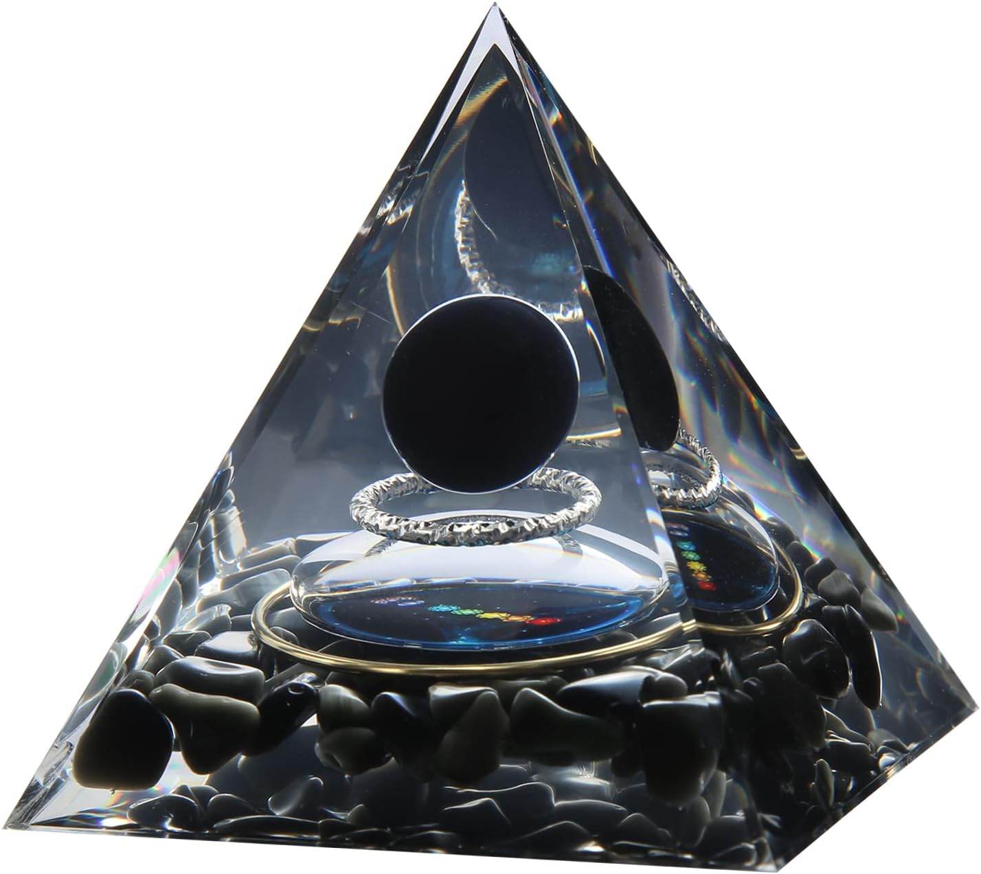 Orgone Pyramid for Positive Energy, Crystal Pyramid Orgonite Pyramid Protection - Concordia Style Boutique