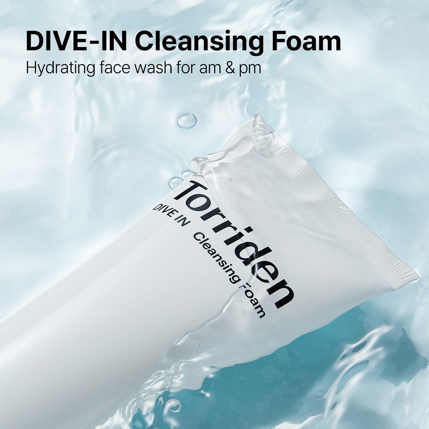 Torriden DIVE-IN Cleansing Foam Face Wash 5.07 fl oz., Hydrating Daily Facial Cleanser for All and Sensitive Skin, with Hyaluronic Acid, Panthenol, Allantoin | Vegan and Cruelty Free - Concordia Style Boutique