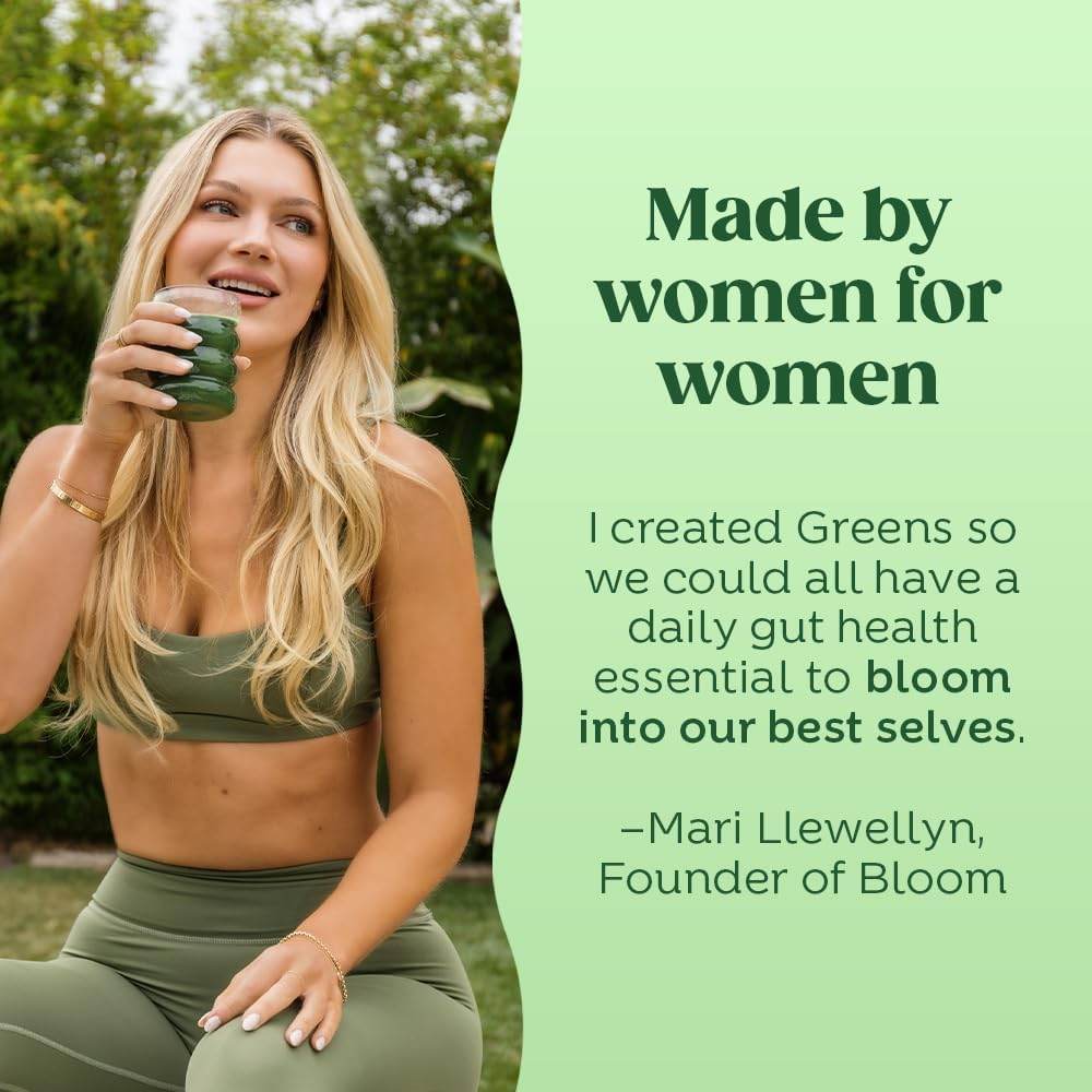 Bloom Nutrition Super Greens Powder Smoothie & Juice Mix - Probiotics for Digestive Health & Bloating Relief for Women, Digestive Enzymes with Superfoods Spirulina & Chlorella for Gut Health (Mango) - Concordia Style Boutique