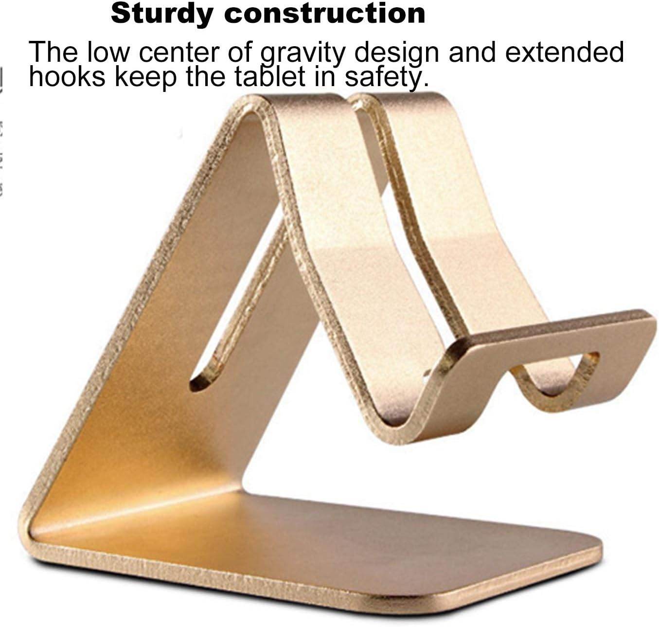 Phone Stand - Aluminum Solid Portable Desktop Holder. Dock Compatible with Phone 13/ 12/ 11 XR/ MAX XS/ Max XR, Kindle Tab (4-13 Inch) -Black - Concordia Style Boutique
