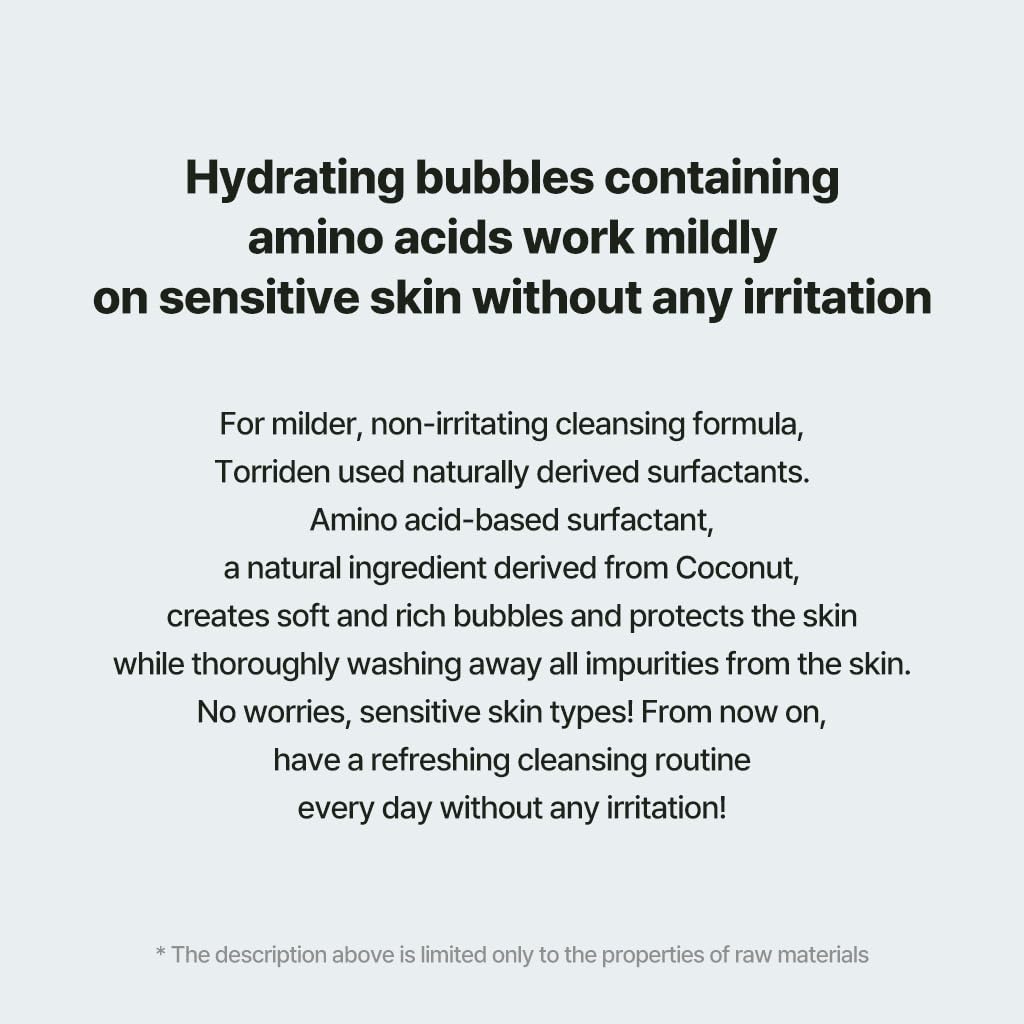 Torriden DIVE-IN Cleansing Foam Face Wash 5.07 fl oz., Hydrating Daily Facial Cleanser for All and Sensitive Skin, with Hyaluronic Acid, Panthenol, Allantoin | Vegan and Cruelty Free - Concordia Style Boutique
