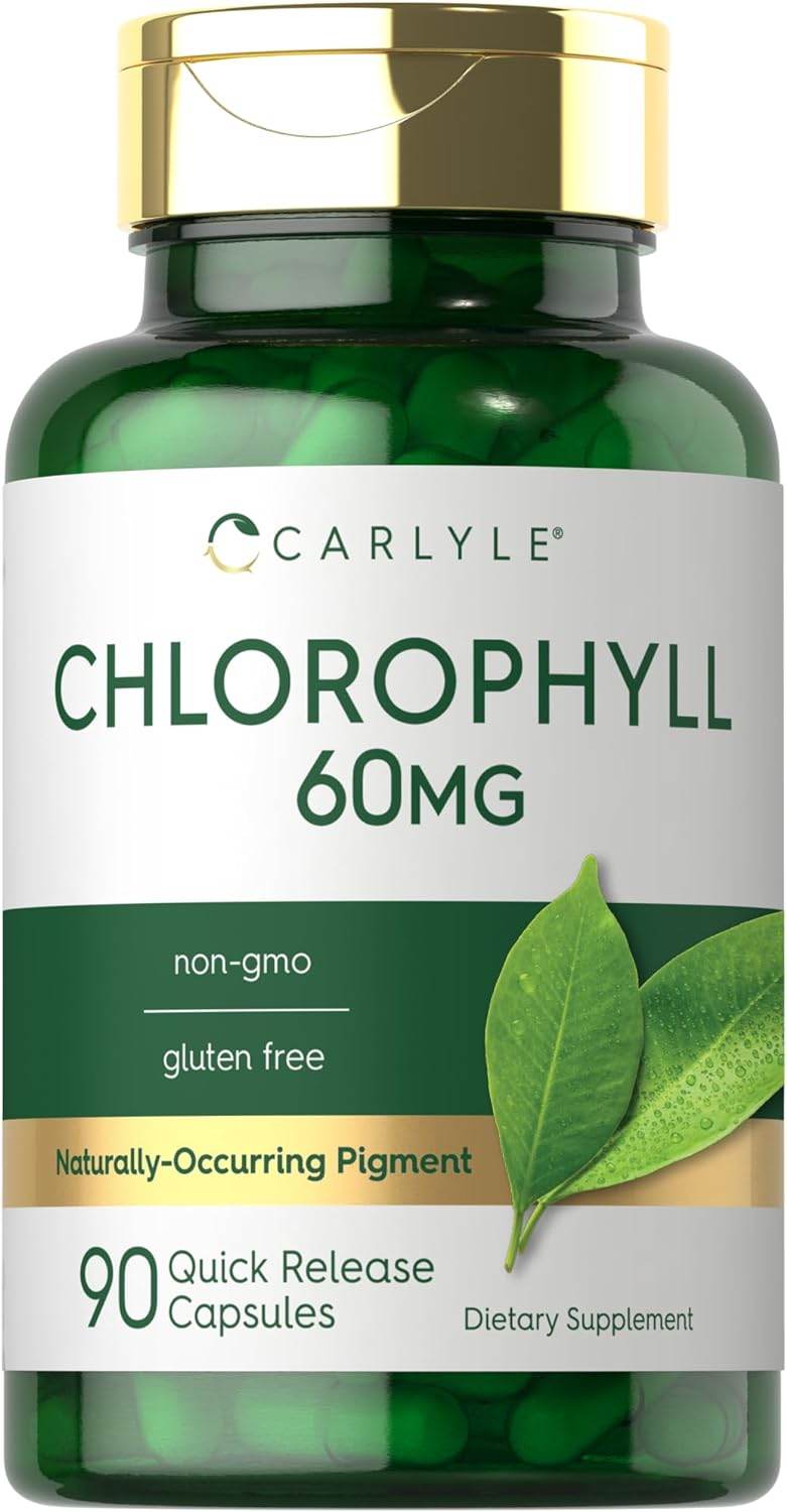 Chlorophyll Pills | 90 Capsules | Naturally Occurring Pigment | Chlorophyll Concentrate Supplement | Non-GMO, Gluten Free Complex - Concordia Style Boutique