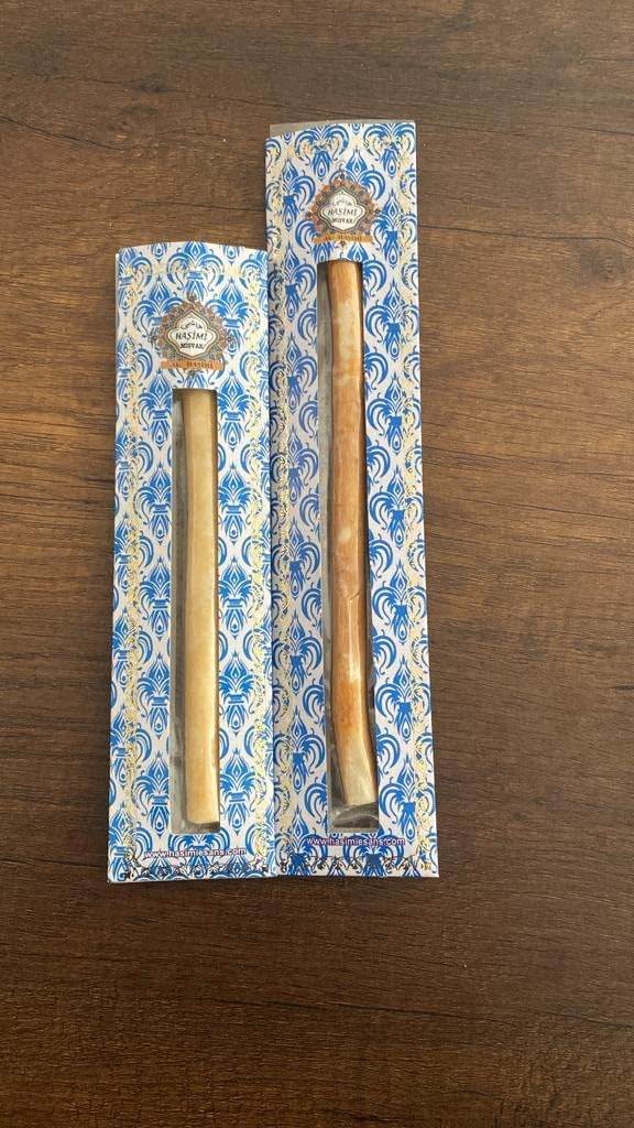 Golden Miswak Sticks for Teeth, MAY Sewak Toothbrush, Natural Toothbrush for Whiter Teeth, Lightweight Wood Brush for Healthy Gums, Muslim Tooth Stick, Condensed Miswak Extract, Yellow - Concordia Style Boutique