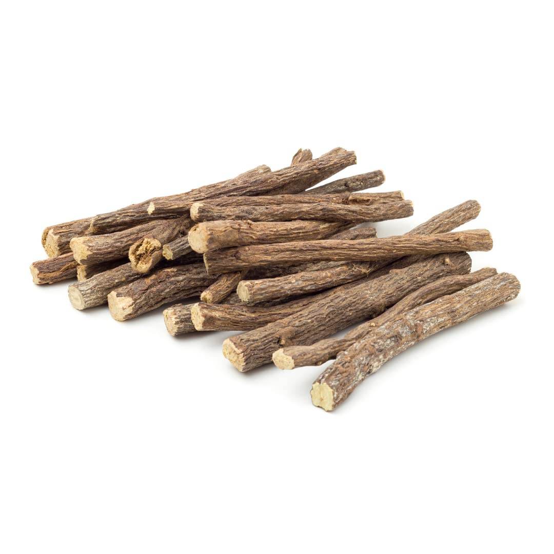 African Chew Sticks - Natural Licorice Root Sticks - 100 grams (1/4 lb) Approximately 10-15 Sticks - Individual sticks are 6-8 inches long - All Natural, Vegan, Halal - Concordia Style Boutique
