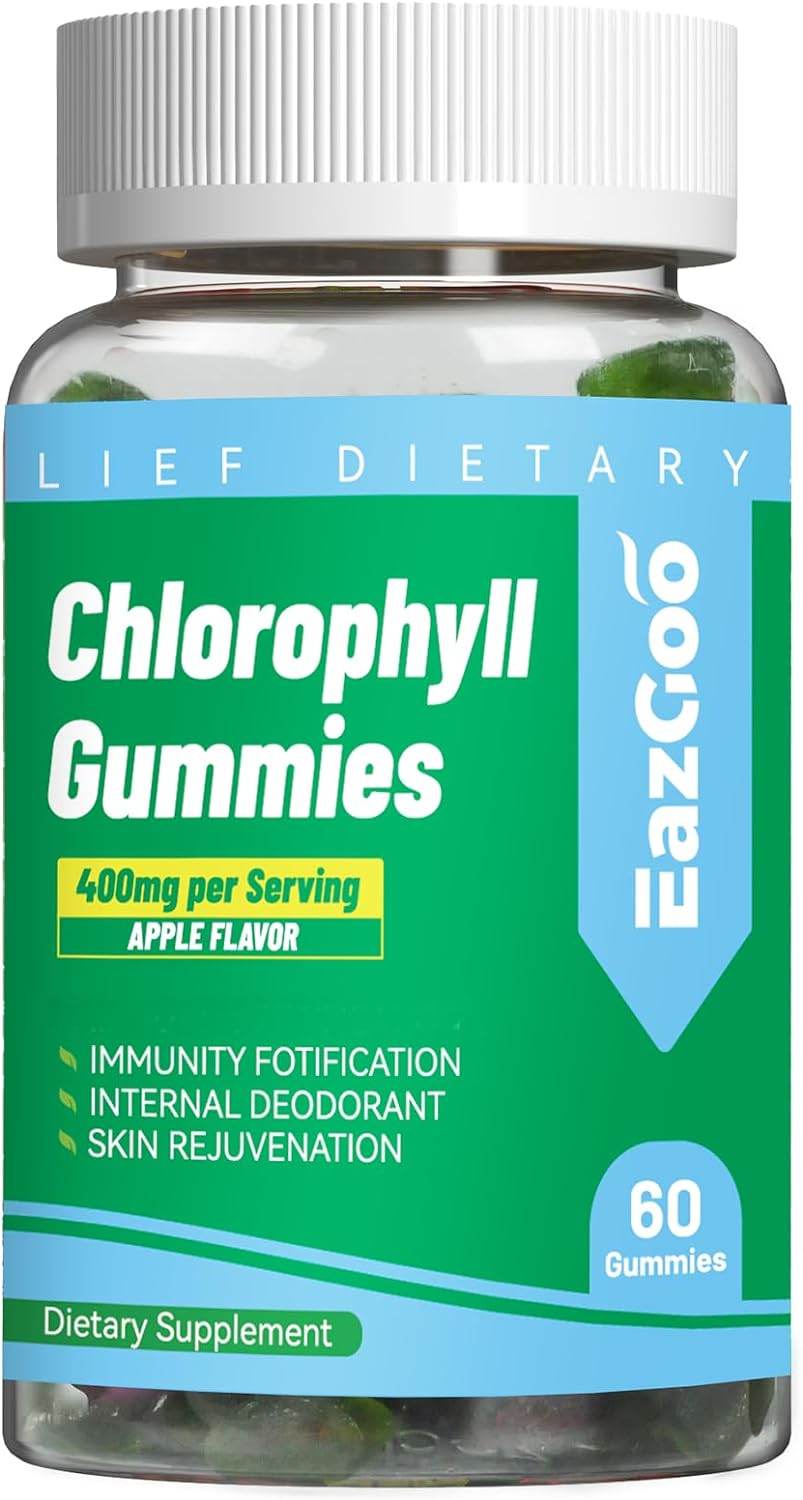 Chlorophyll Gummies with Apple Cider Vinegar Ashwagandha Vitamins Magnesium Gummies, Vegan Chlorophyll - 60 Count - Concordia Style Boutique