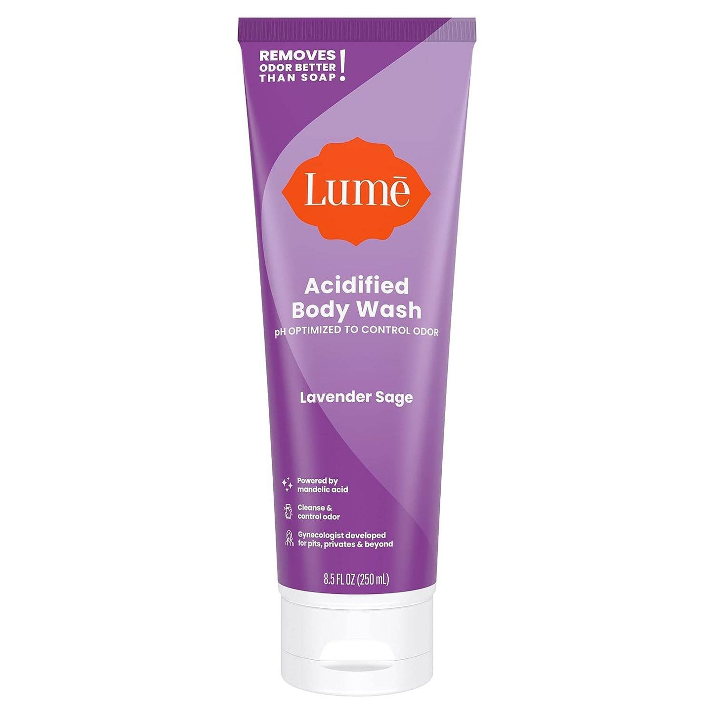 Lume Acidified Body Wash - 24 Hour Odor Control - Removes Odor Better than Soap - Moisturizing Formula - SLS Free, Paraben Free - Safe For Sensitive Skin - 8.5 ounce (Unscented) - Concordia Style Boutique