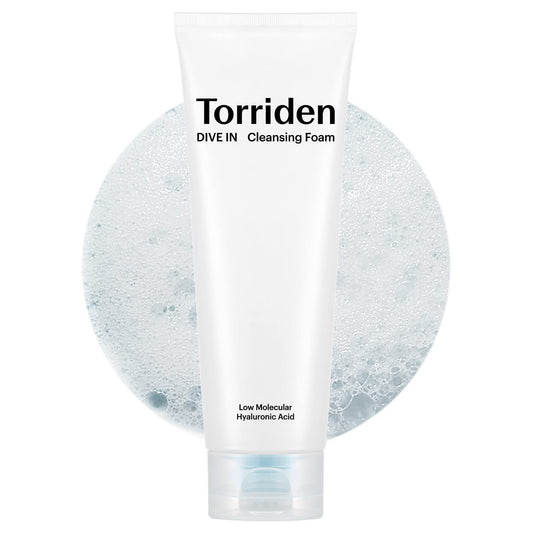 Torriden DIVE-IN Cleansing Foam Face Wash 5.07 fl oz., Hydrating Daily Facial Cleanser for All and Sensitive Skin, with Hyaluronic Acid, Panthenol, Allantoin | Vegan and Cruelty Free - Concordia Style Boutique
