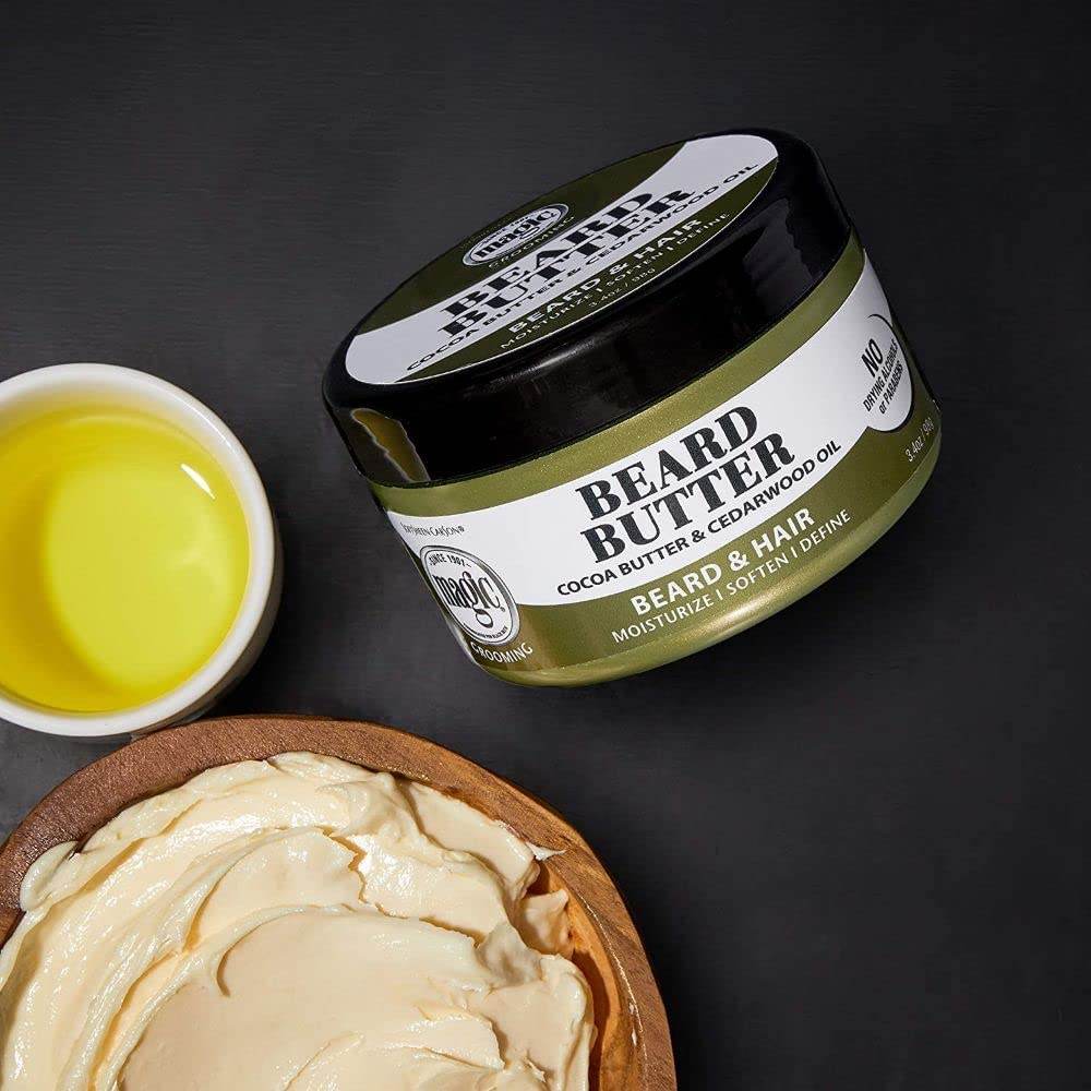 Men's Grooming Conditioning Beard Butter With Cocoa Butter and Cedarwood Oil, Moisturizes, Softens and Define With No Drying Alcohol, 3.5 ounces - Concordia Style Boutique