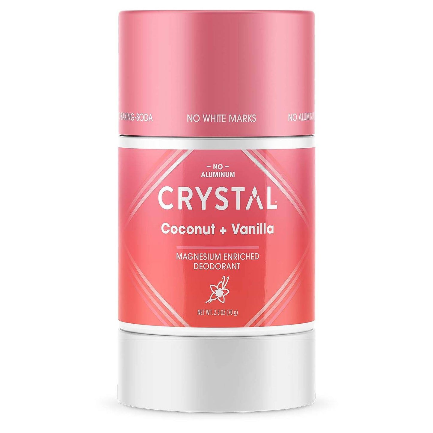 Crystal Magnesium Solid Stick Natural Deodorant, Non-Irritating Aluminum Free Deodorant for Men or Women, Safely and Effectively Fights Odor, Baking Soda Free, Coconut + Vanilla, 2.5 oz - Concordia Style Boutique