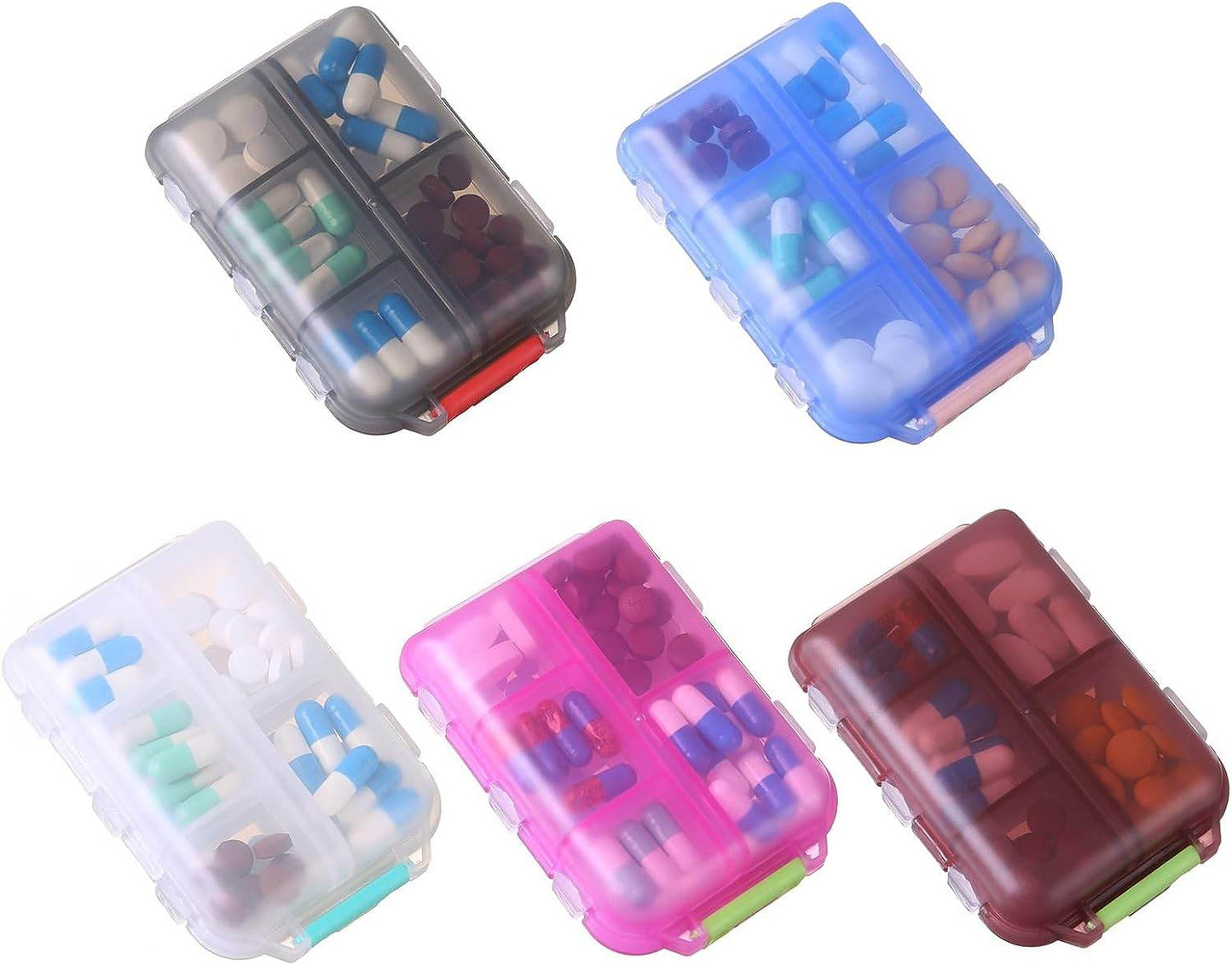 Travel Pill Organizer - 10 Compartments Pill Case, Compact and Portable Pill Box, Perfect for On-The-Go Storage, Pill Holder for Purse - Concordia Style Boutique