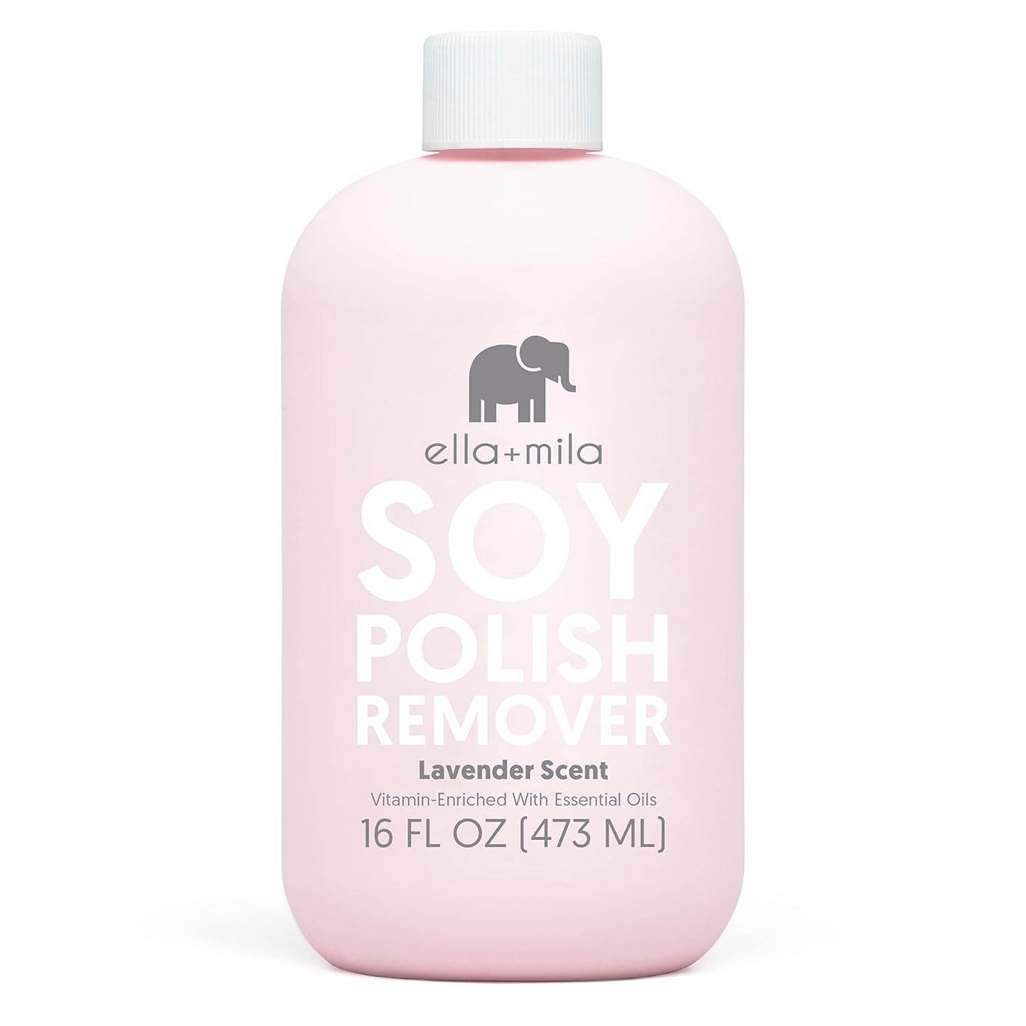 ella+mila Soy Nail Polish Remover Non-Acetone Nail Polish Remover - Non-Toxic Fingernail Polish Remover - Enriched with Lavender Essential Oil & Vitamins A,C & E (4 fl oz) - Concordia Style Boutique