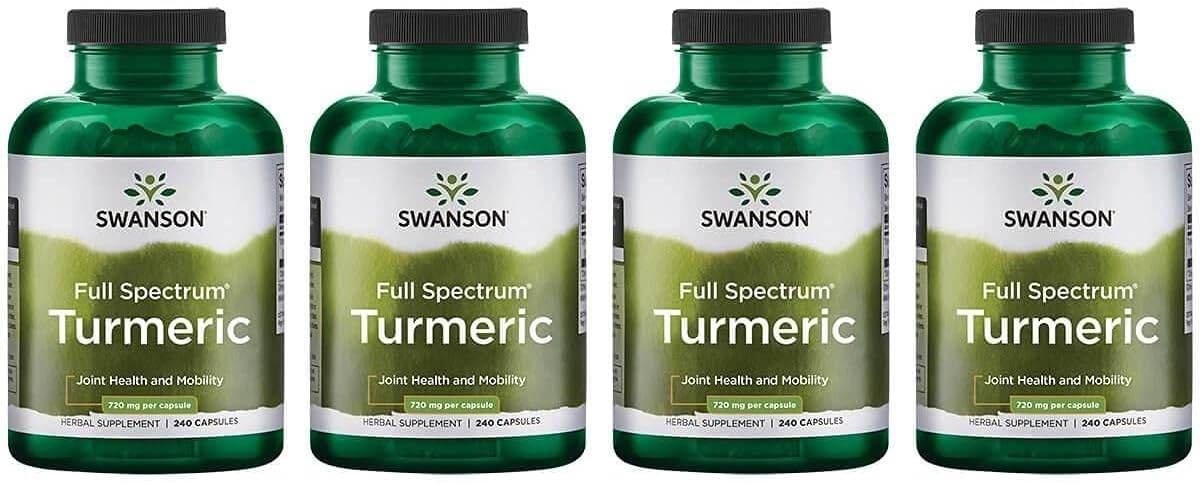 Turmeric Antioxidant, Joint Health, Cardiovascular, Liver Detox, Mood and Memory Support Supplement Curcuma Longa (Rhizome) 720 mg, 240 Capsules, 120 Servings, 1.44 Grams per Serving - Concordia Style Boutique