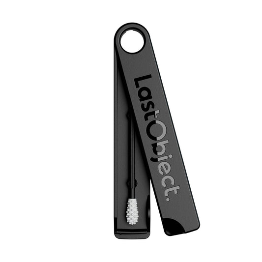 LastSwab® Reusable Cotton Swabs for Ear Cleaning - The Sustainable and Sanitary Alternative to Single-Use Q Tips - Zero Waste and Easy to Clean - Comes with a Convenient Travel Case Holder - Black - Concordia Style Boutique