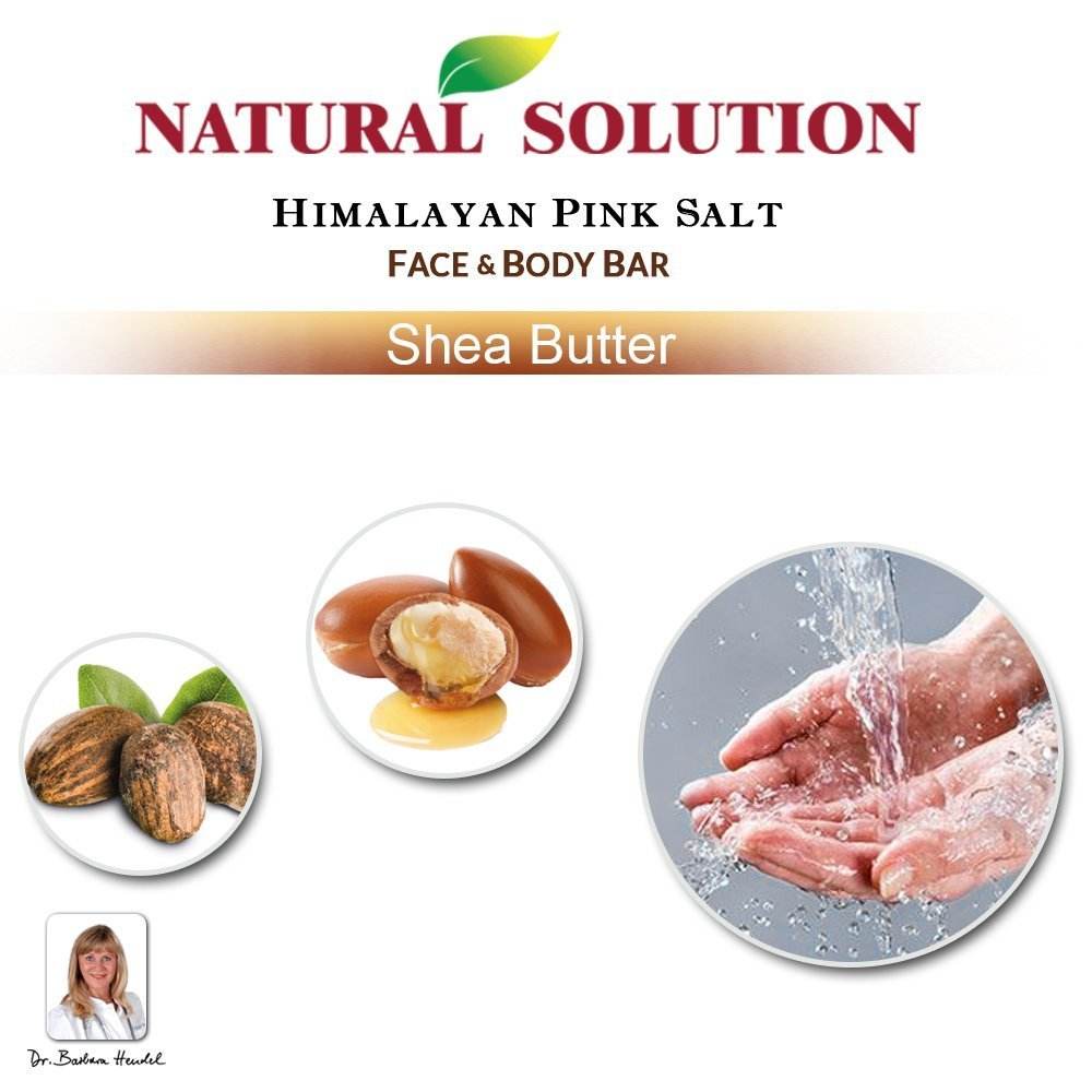 Natural Solution Pink Salt Body & Face Bar, Moisturizing and Nourishing Soap Bar with Organic Shea Butter - 150 g - Concordia Style Boutique